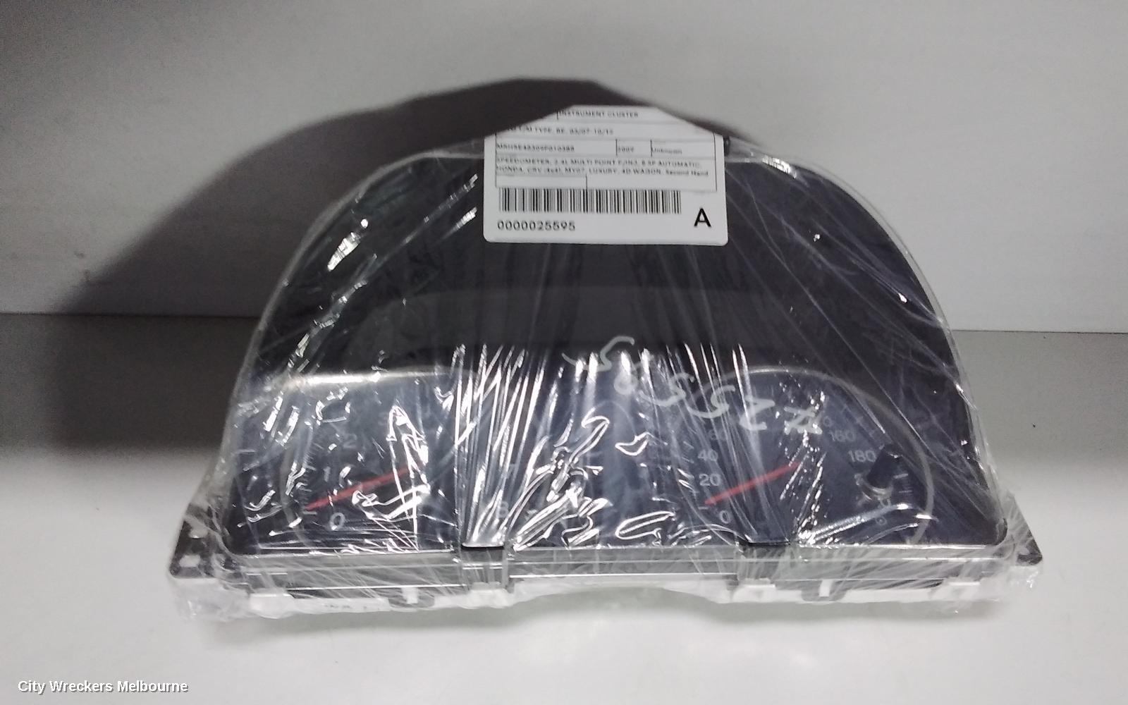 HONDA CRV INSTRUMENT CLUSTER, AUTO T/M TYPE, RE, 03/2007 - 10/2012