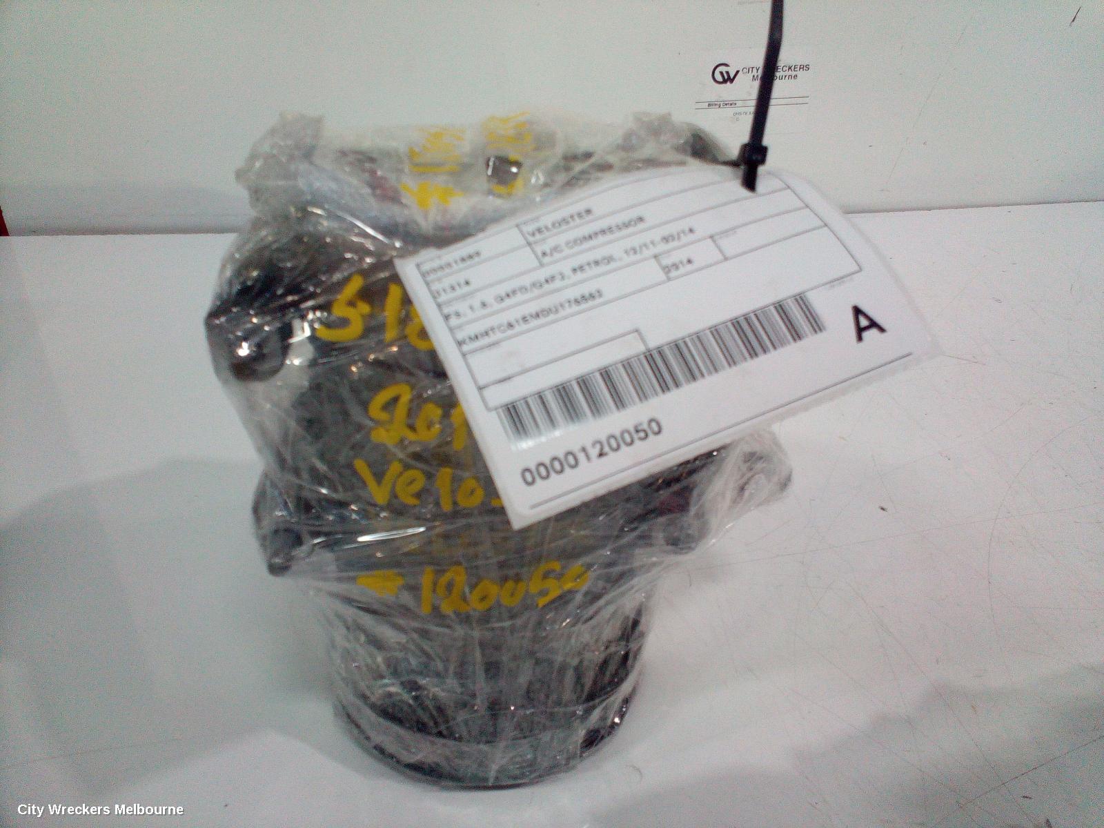 HYUNDAI VELOSTER A/C COMPRESSOR, FS, 1.6, G4FD/G4FJ, PETROL, 12/2011 - 02/2014
