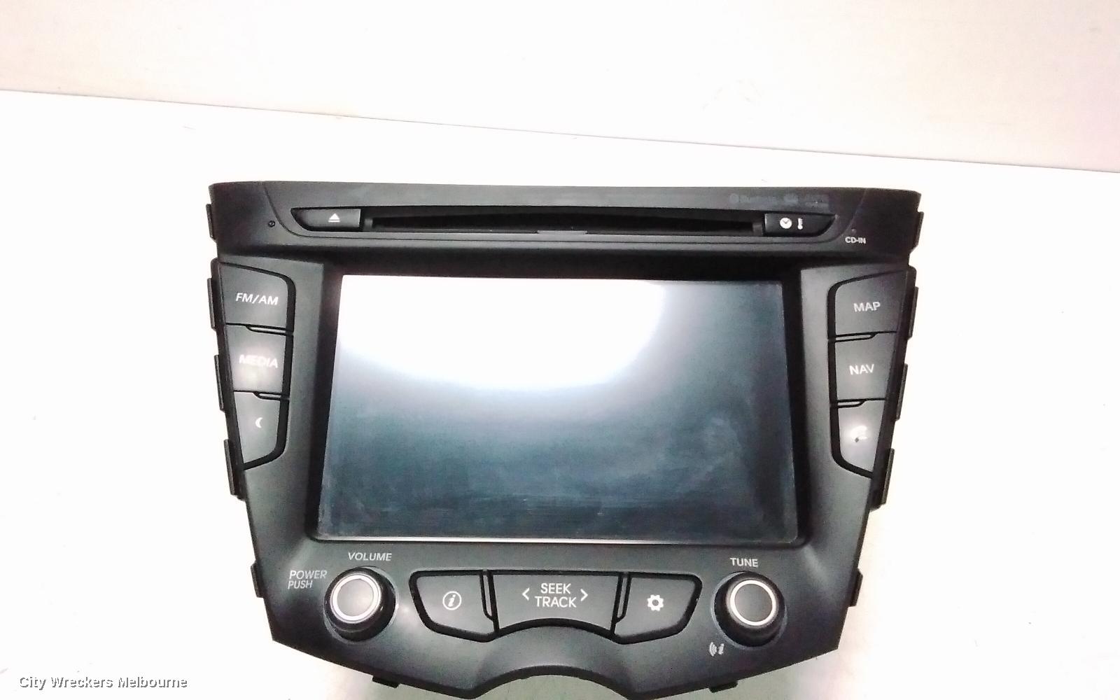 HYUNDAI VELOSTER RADIO/CD/DVD/SAT/TV, TOUCHSCREEN, GPS/NAVIGATION/BLUETOOTH/MP3/AUX W/ CD PLAYER, FS, 12/2011 - 02/2018