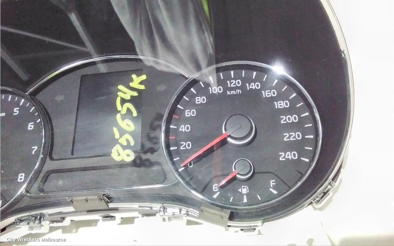 KIA CERATO INSTRUMENT CLUSTER, PETROL, S/S PREMIUM/SPORT/SI, AUTO T/M, YD, 03/2016 - 05/2018