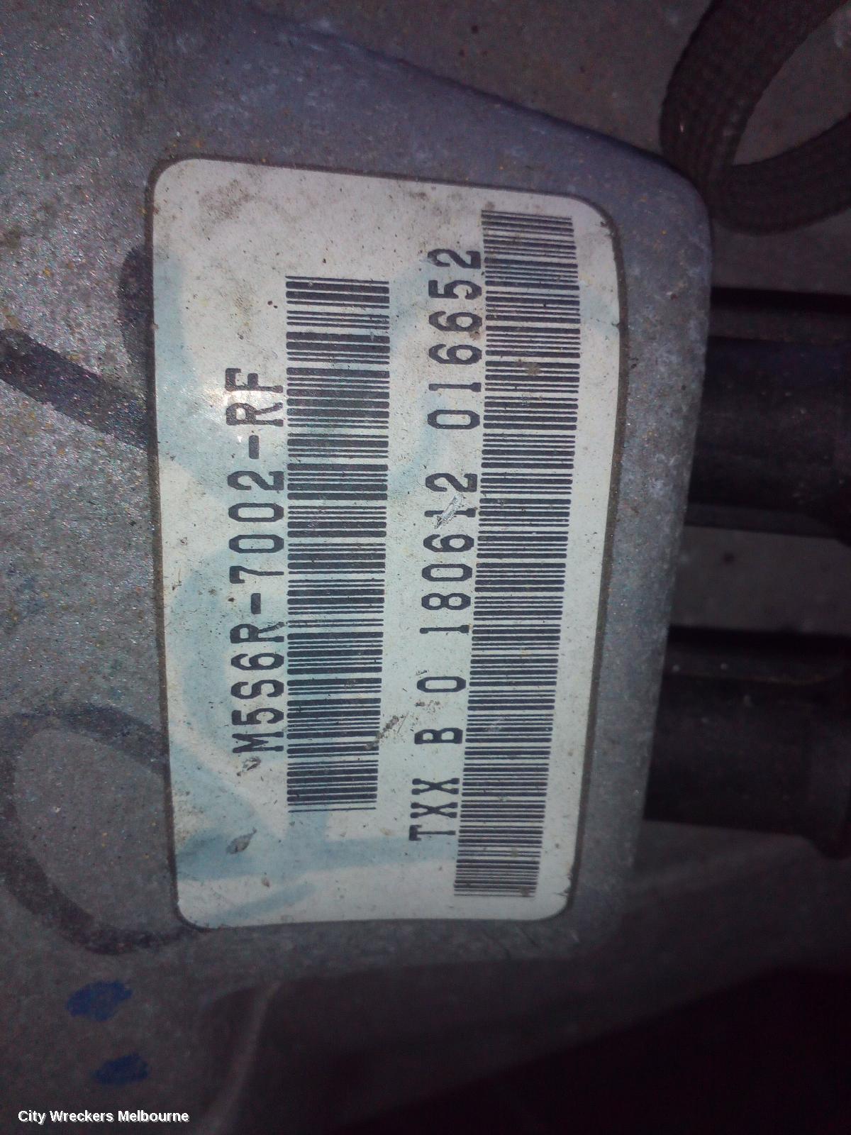 FORD FIESTA TRANS/GEARBOX, MANUAL, PETROL, 1.6, 5 SPEED, TSJ, VIN MNB, WT, 08/2010 - 08/2013