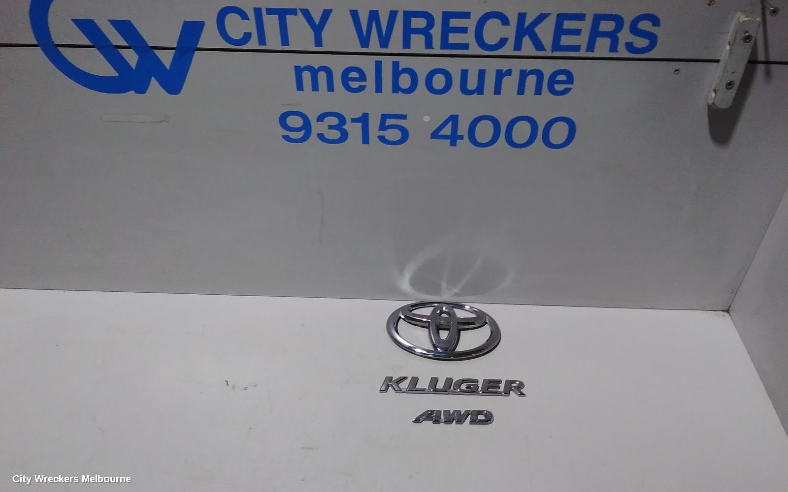 TOYOTA KLUGER, XU50 SERIES, 03/2014 - 02/2021, BADGES (KLUGER / AWD / TOYOTA): 82921
