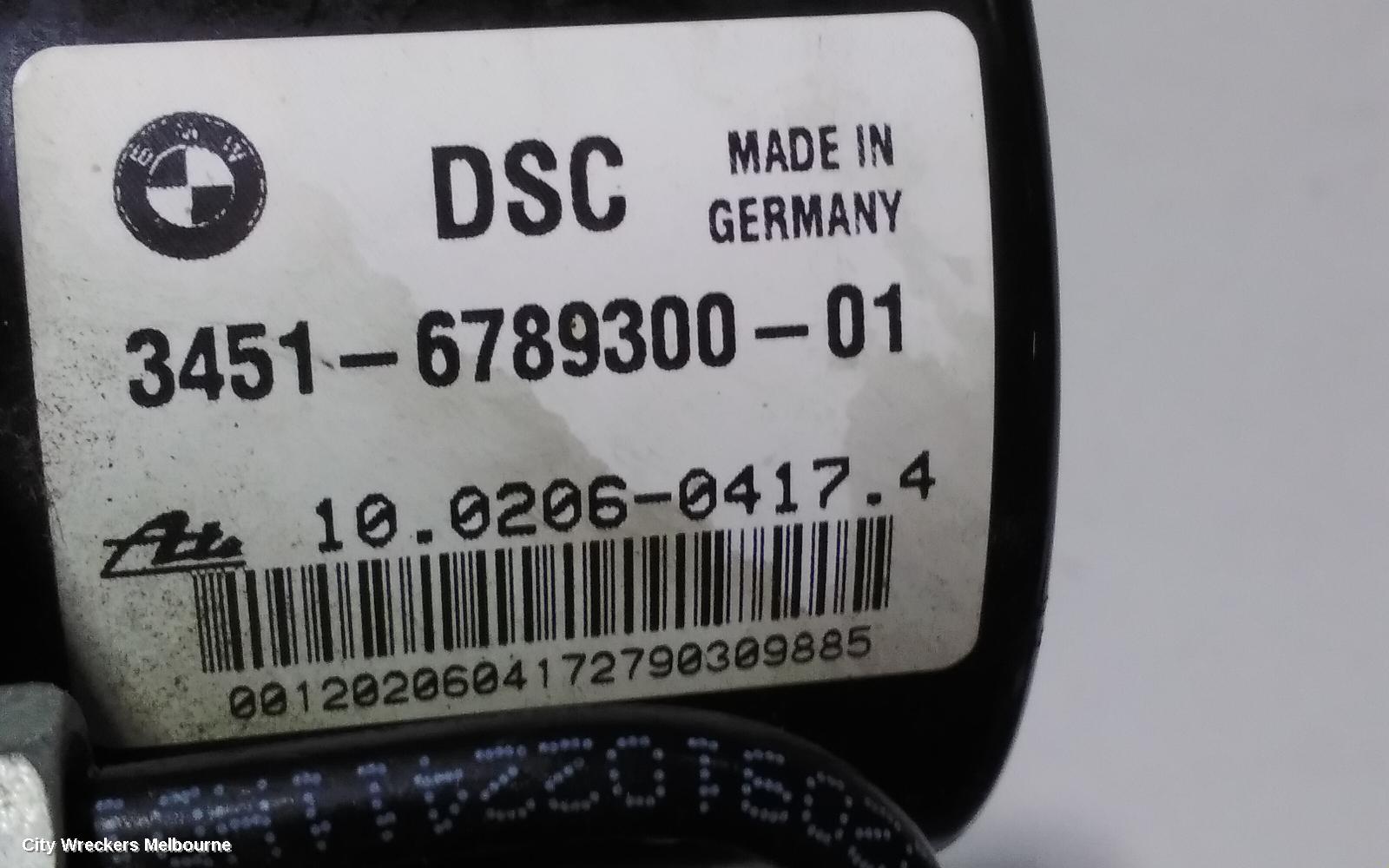 BMW 3 SERIES ABS PUMP/MODULATOR, E90, SEDAN, ON MODULE P/N 34512460468, 03/2005 - 01/2012