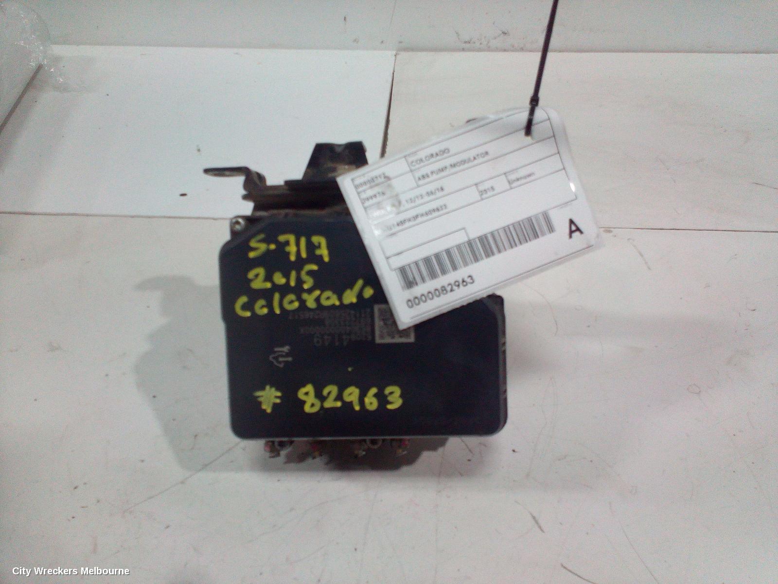 HOLDEN COLORADO ABS PUMP/MODULATOR, RG/RG 7, P/N 52094149, 12/2012 - 12/2020