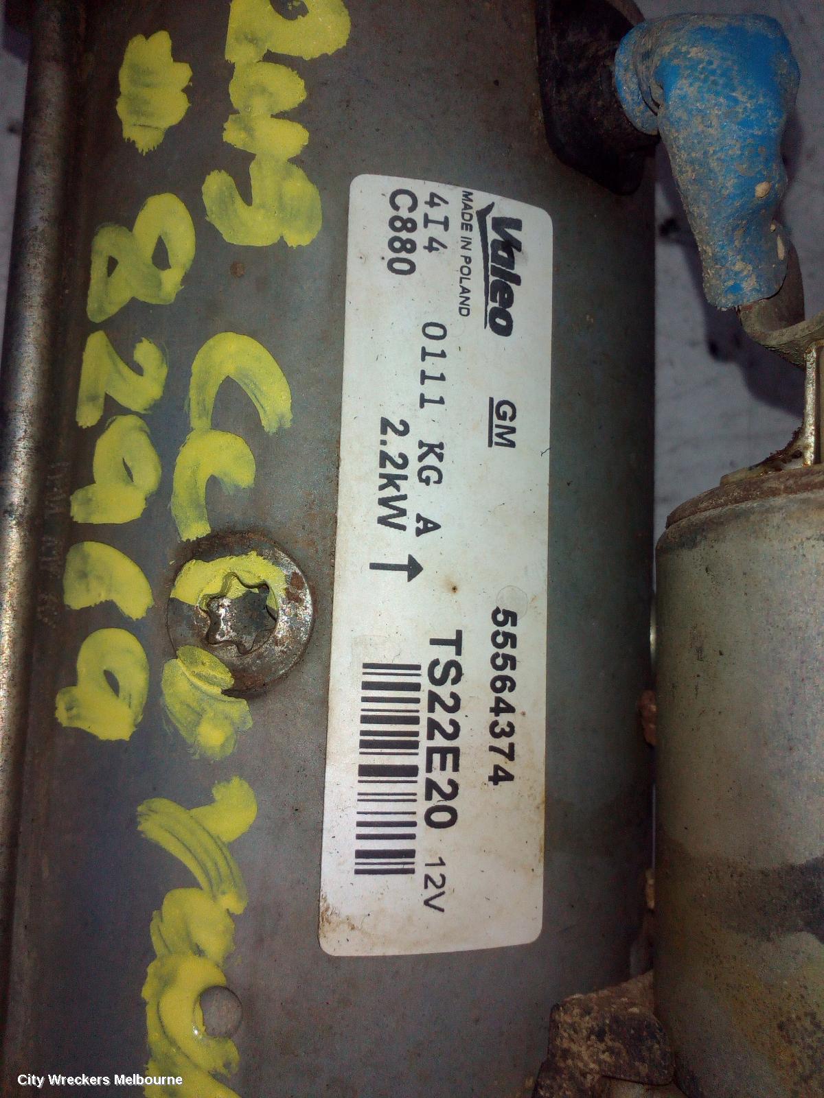 HOLDEN COLORADO STARTER, DIESEL, RG/RG7, 01/2012 - 07/2016