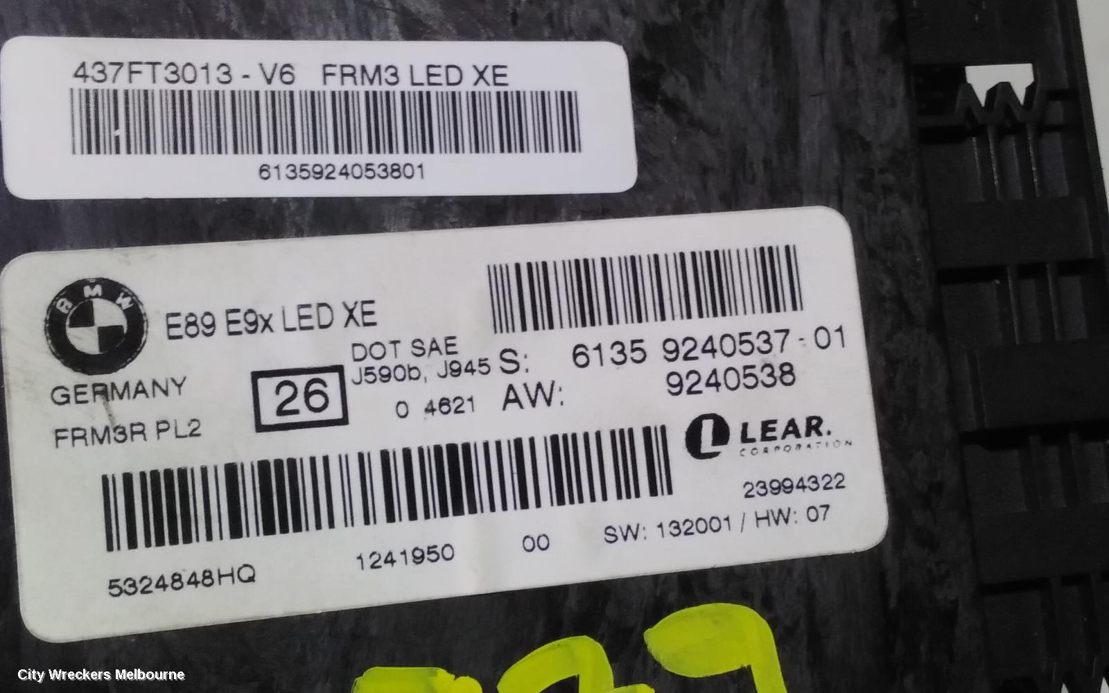 BMW 3 SERIES ECU, FOOTWELL MODULE, E90-E93, 03/2005 - 09/2013