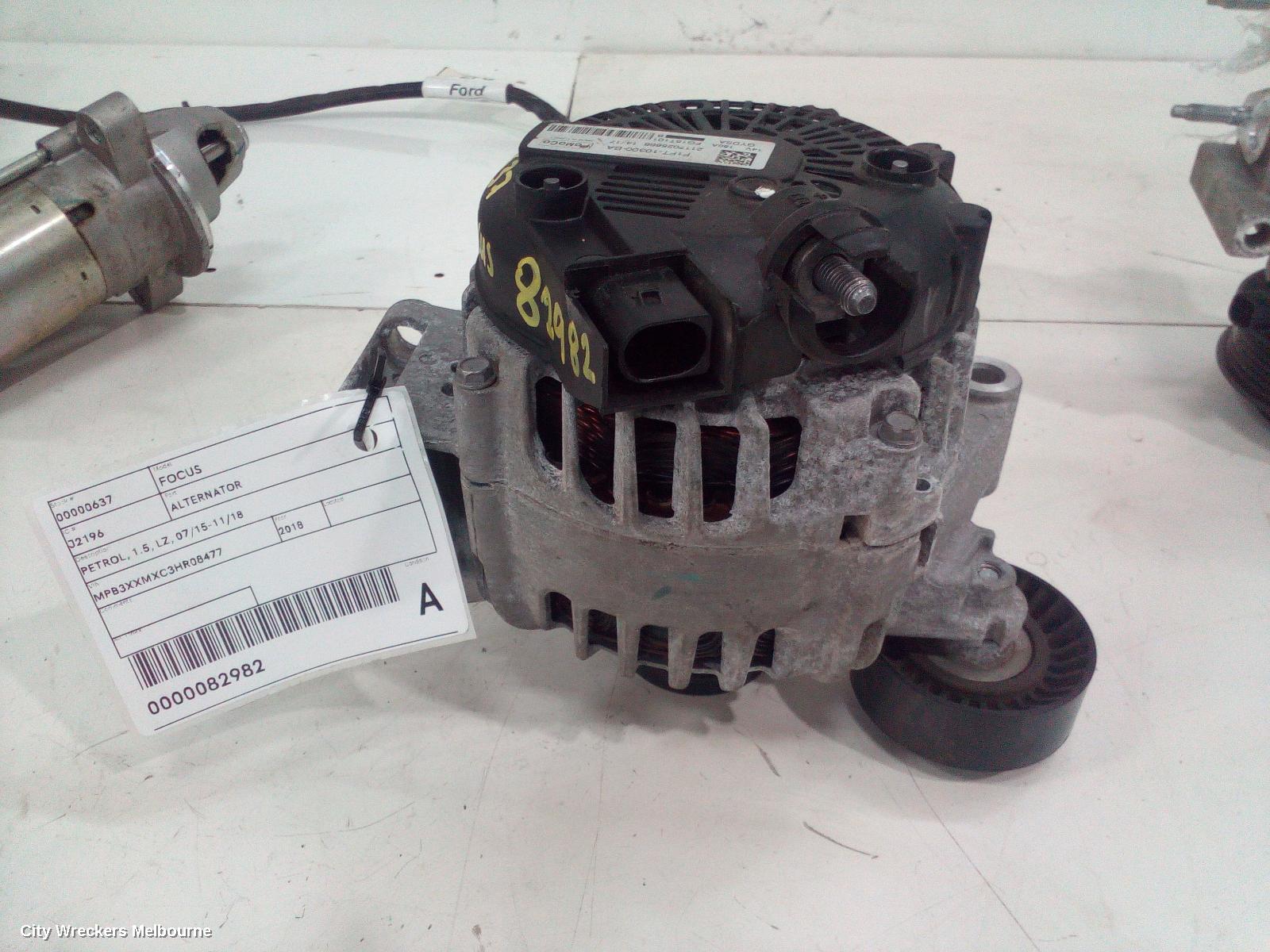 FORD FOCUS ALTERNATOR, PETROL, 1.5, LZ, 07/2015 - 11/2018