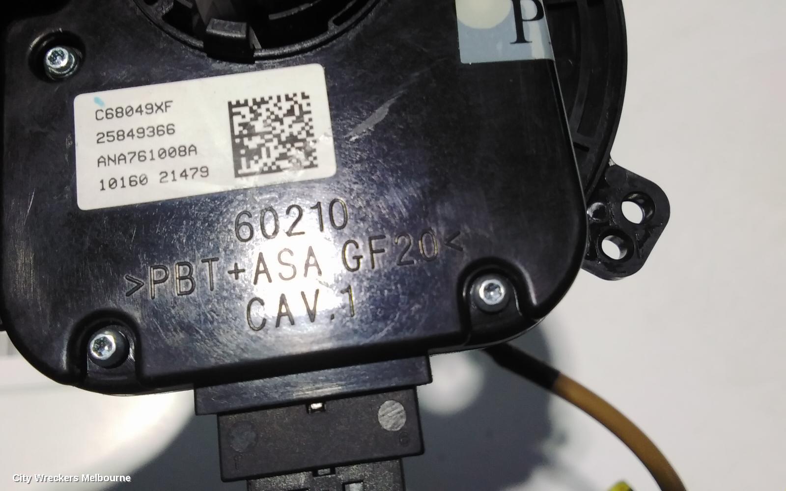 HOLDEN CRUZE AIRBAG MODULE/SENSOR, CLOCKSPRING, JG, 03/2009 - 02/2011