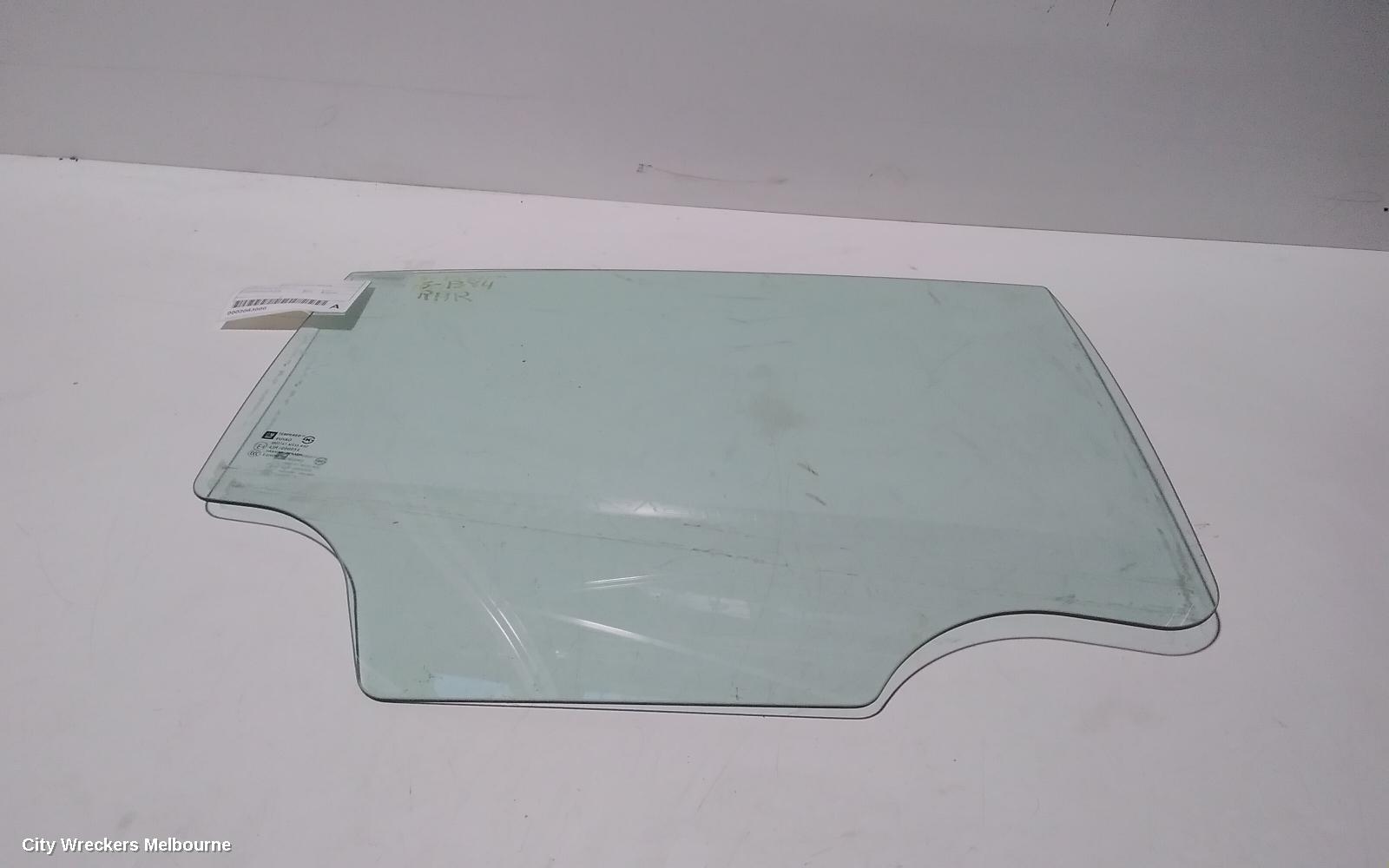 HOLDEN CRUZE RIGHT REAR DOOR WINDOW, JG-JH, SEDAN, 03/2009 - 01/2017