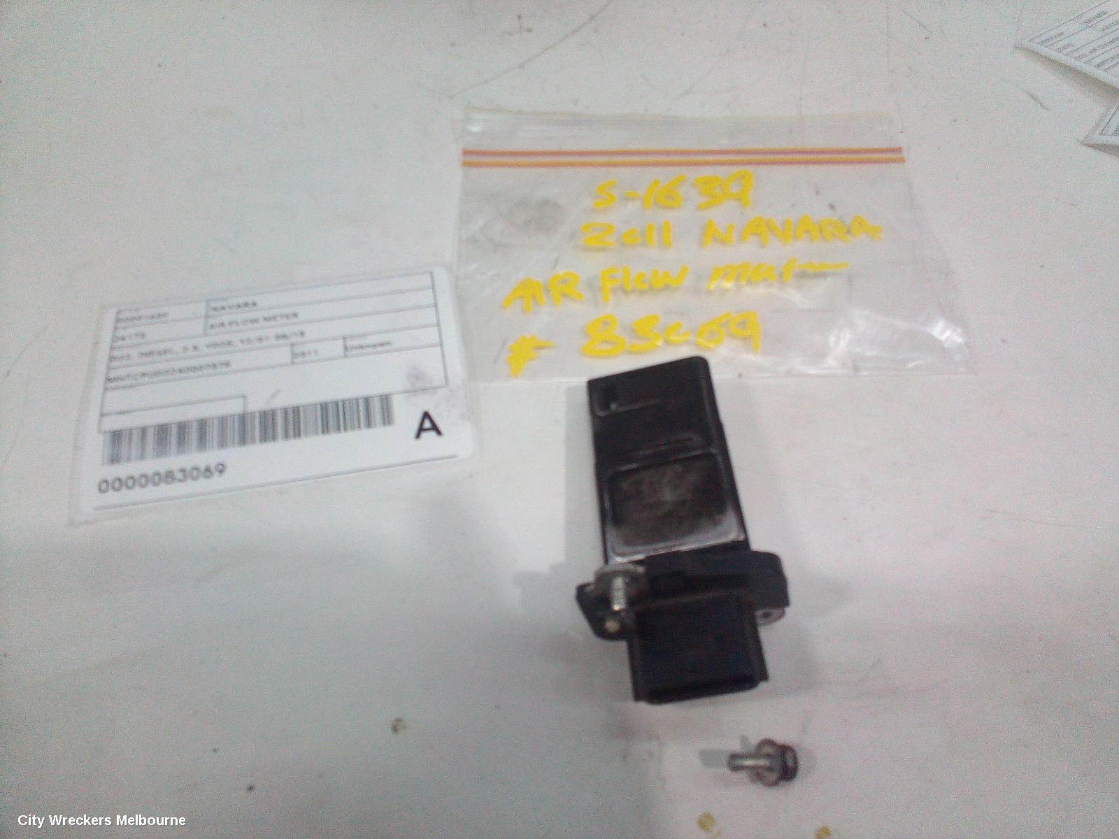 NISSAN NAVARA AIR FLOW METER, D22, DIESEL, 2.5, YD25, 12/2001 - 08/2015