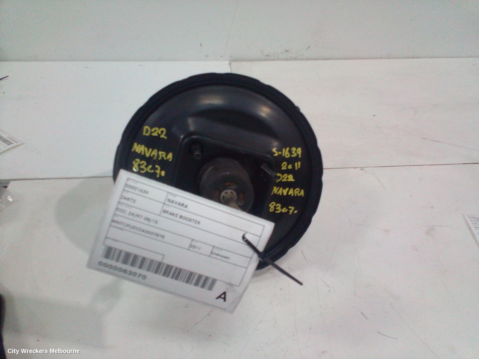 NISSAN NAVARA BRAKE BOOSTER, D22, 04/1997 - 08/2015