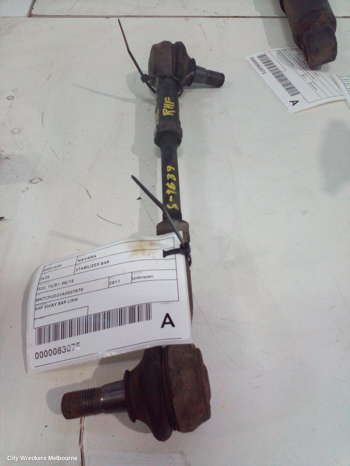 NISSAN NAVARA STABILISER BAR, D22, 12/2001 - 08/2015
