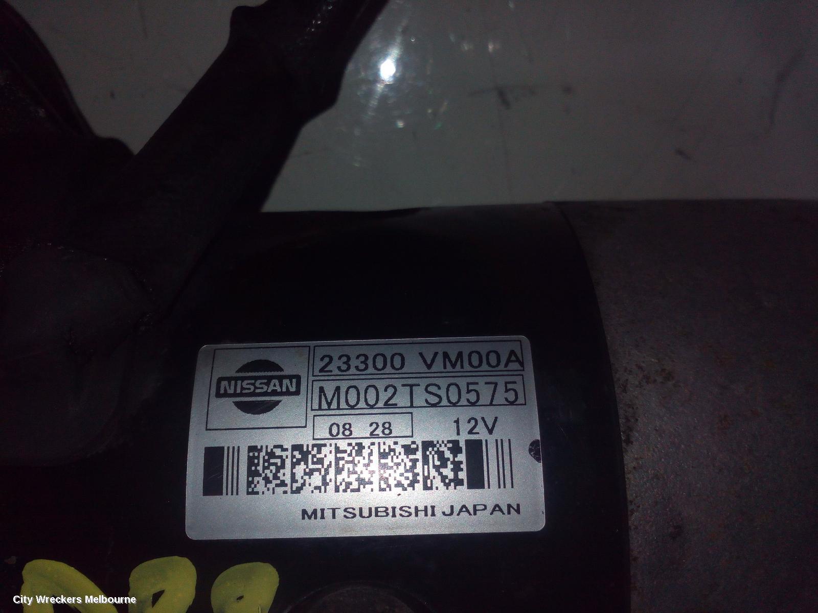 NISSAN NAVARA STARTER, DIESEL, 2.5, YD25, TURBO, D40 (VIN MNT), 10 TEETH TYPE, 09/2005 - 08/2015