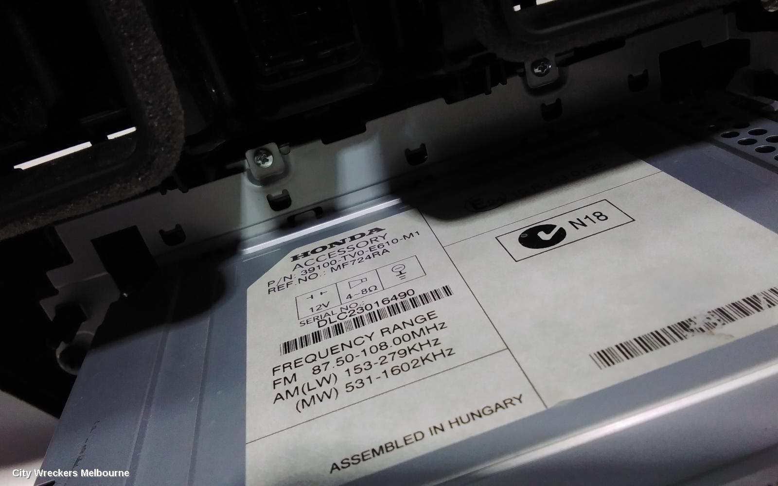 HONDA CIVIC RADIO/CD/DVD/SAT/TV, CONTROL/HEAD UNIT, 9TH GEN, HATCH, PREMIUM AUDIO SYSTEM TYPE, 02/2012 - 03/2015