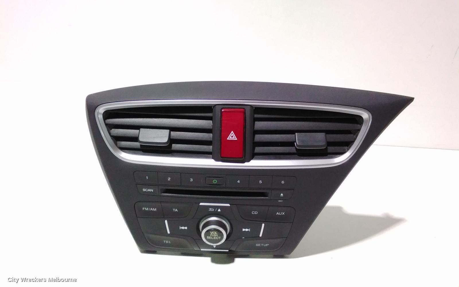 HONDA CIVIC RADIO/CD/DVD/SAT/TV, CONTROL/HEAD UNIT, 9TH GEN, HATCH, PREMIUM AUDIO SYSTEM TYPE, 02/2012 - 03/2015