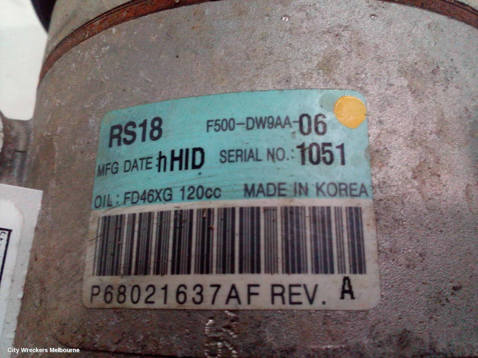 CHRYSLER 300C A/C COMPRESSOR, LX, 3.6, PETROL, HALLA BRAND, 05/2012 - 12/2014