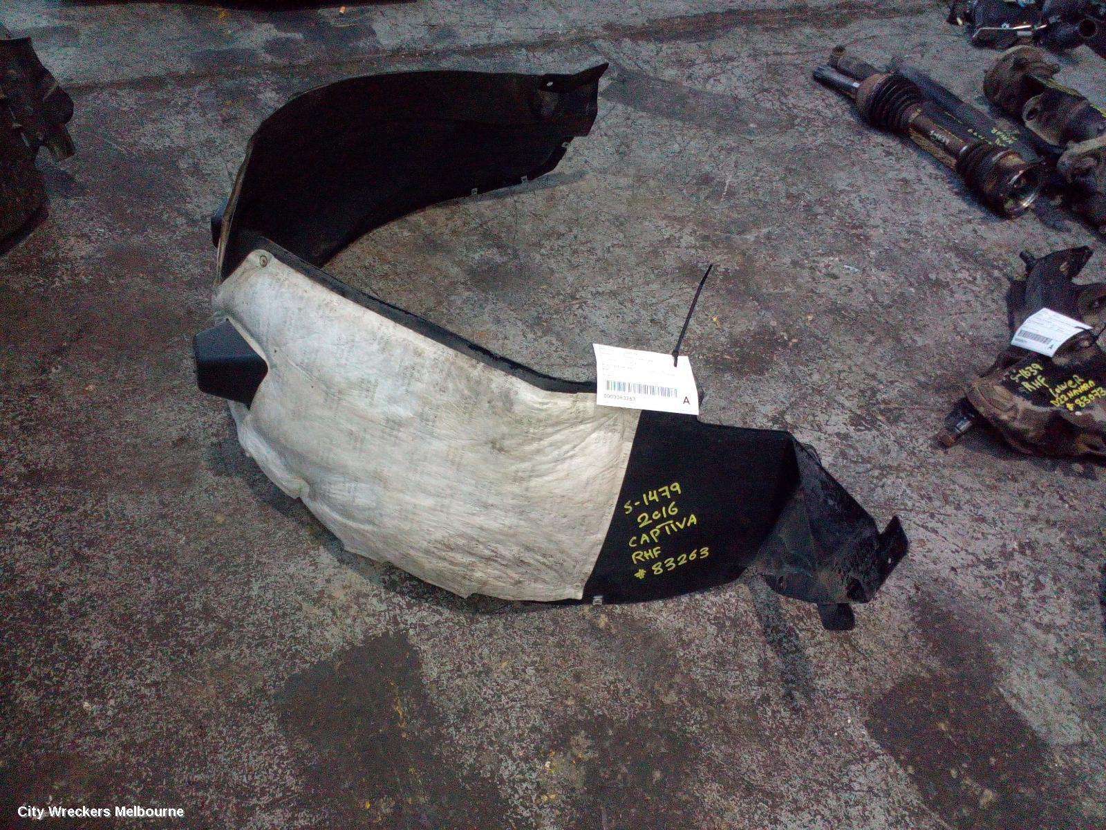 HOLDEN CAPTIVA RIGHT GUARD LINER, CG, FRONT, 10/2015 - 06/2018