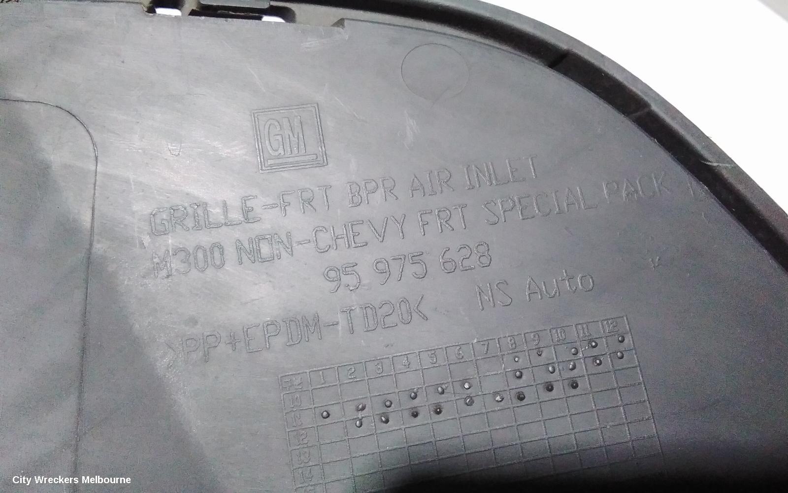 HOLDEN BARINA GRILLE, BUMPER GRILLE (CENTRE), SPARK, MJ (VIN KL3MF), 10/2010 - 06/2015