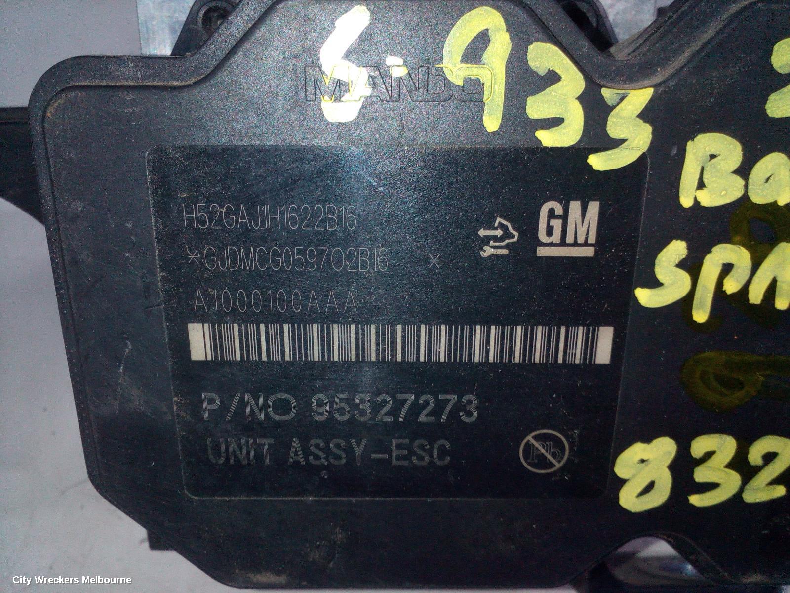 HOLDEN BARINA ABS PUMP/MODULATOR, SPARK, MJ (VIN KL3MF...), 10/2010 - 06/2015
