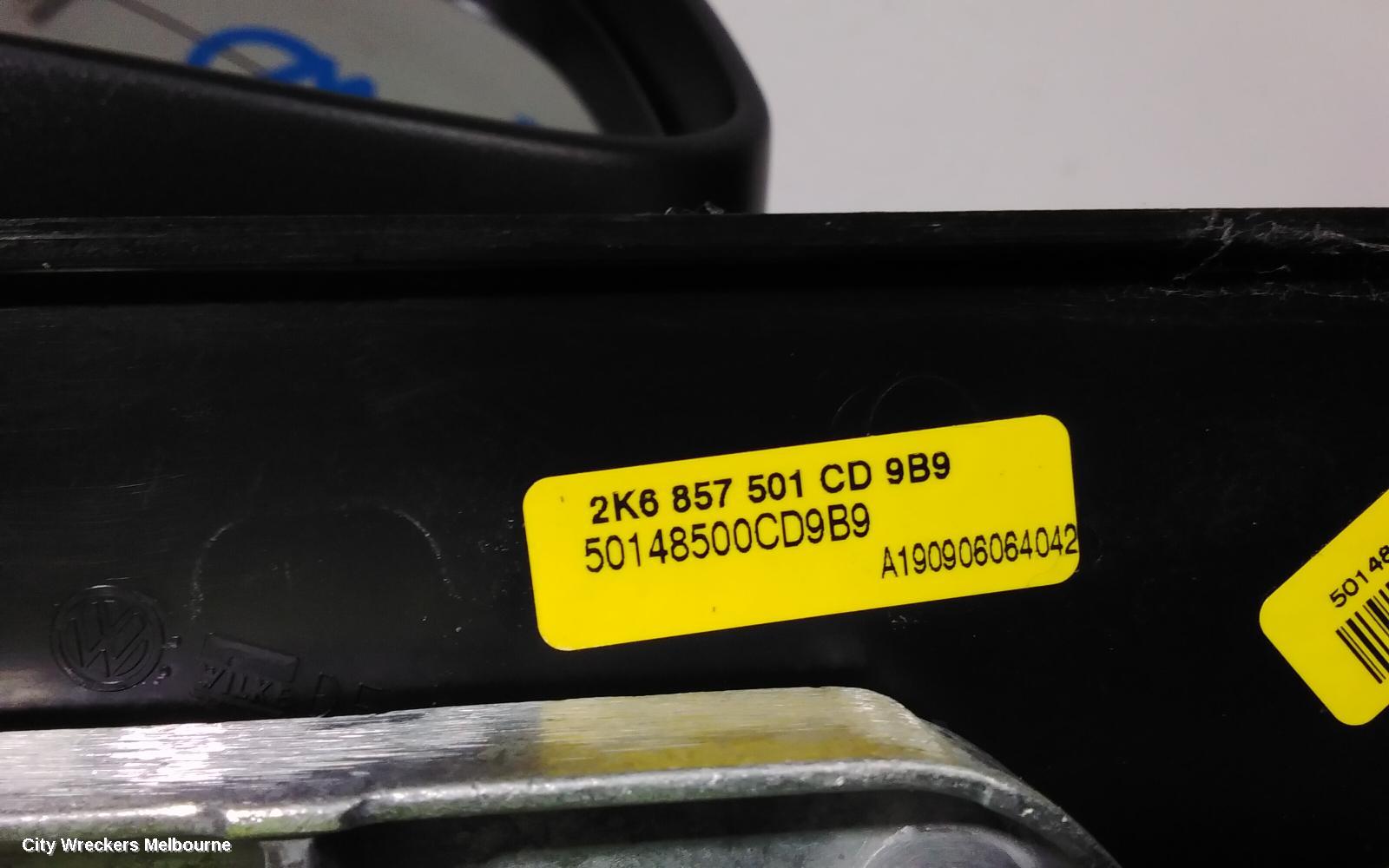 VOLKSWAGEN CADDY LEFT DOOR MIRROR, 2KN, POWER, 07/2015 - 02/2021