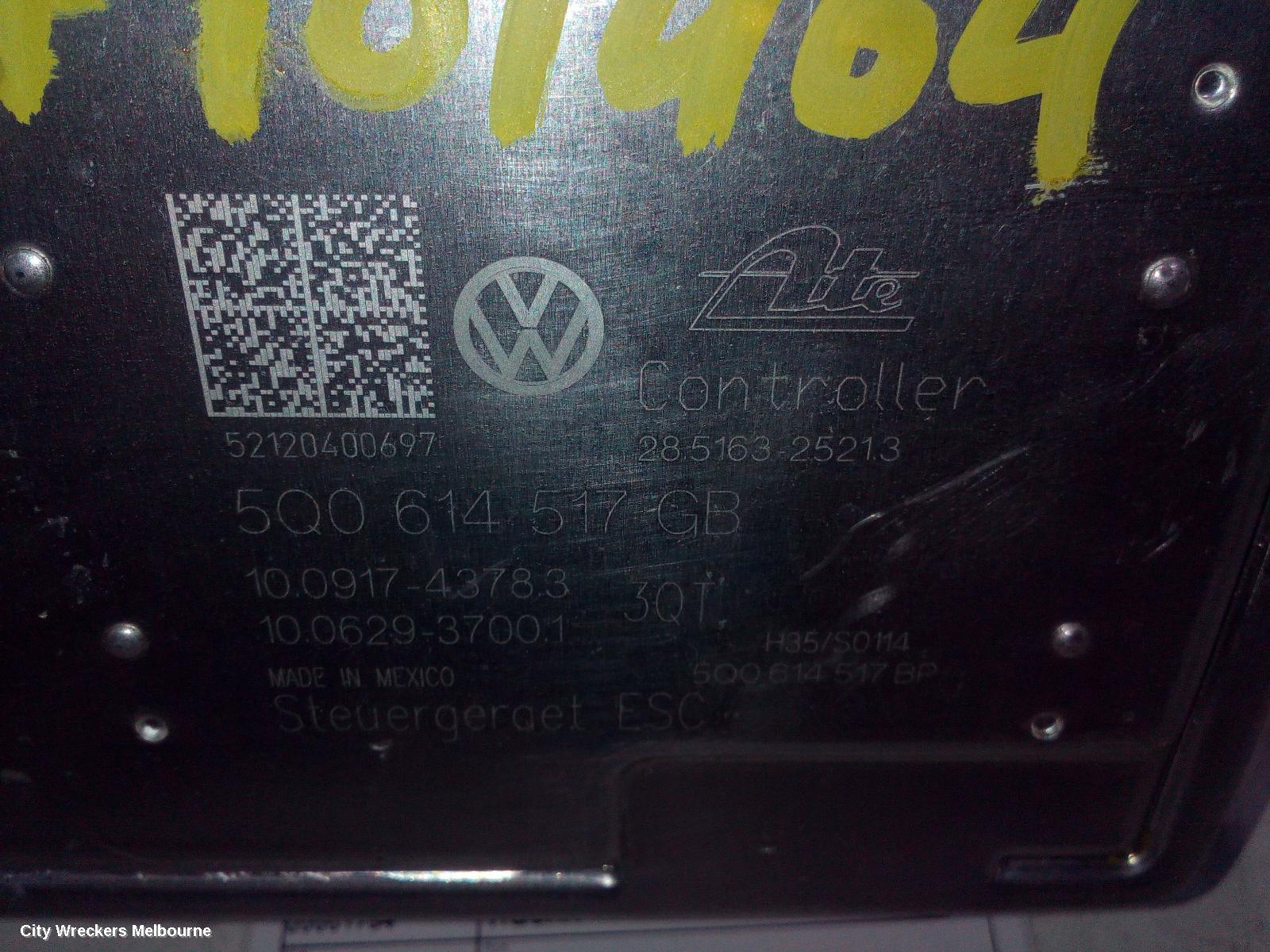 VOLKSWAGEN TIGUAN ABS PUMP/MODULATOR, P/N, 5Q0614517GB, 5NA, 06/2016 ONWARDS