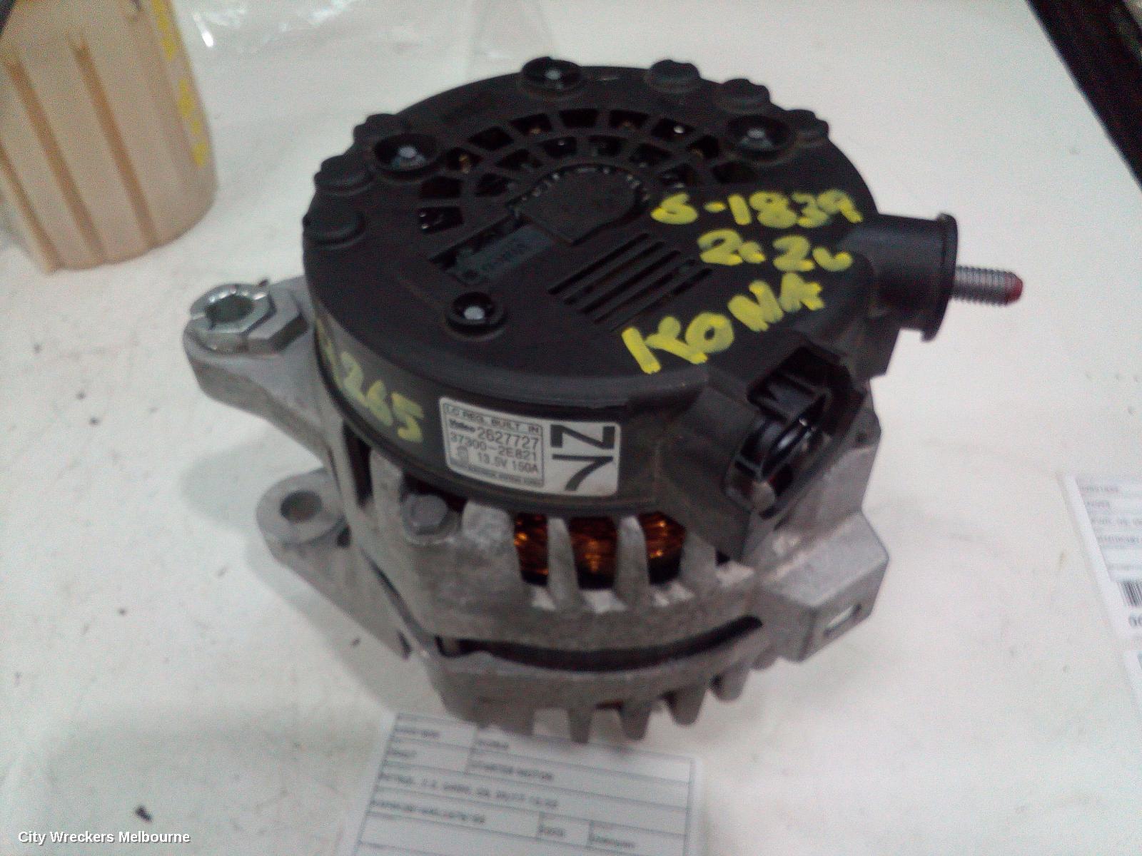 HYUNDAI KONA ALTERNATOR, PETROL, 2.0, G4NH, OS, 09/2017 - 10/2020