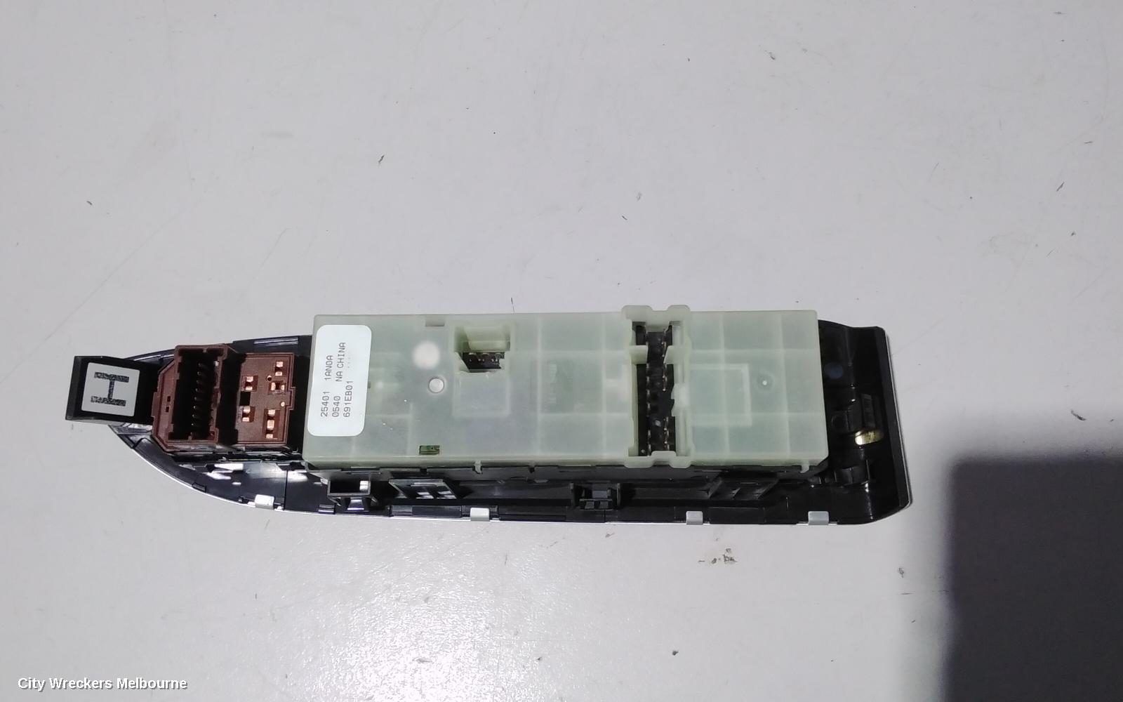 NISSAN MURANO PWR DR WIND SWITCH, RH FRONT (MASTER SWITCH), Z51, TI TYPE, 12/2008 - 12/2014