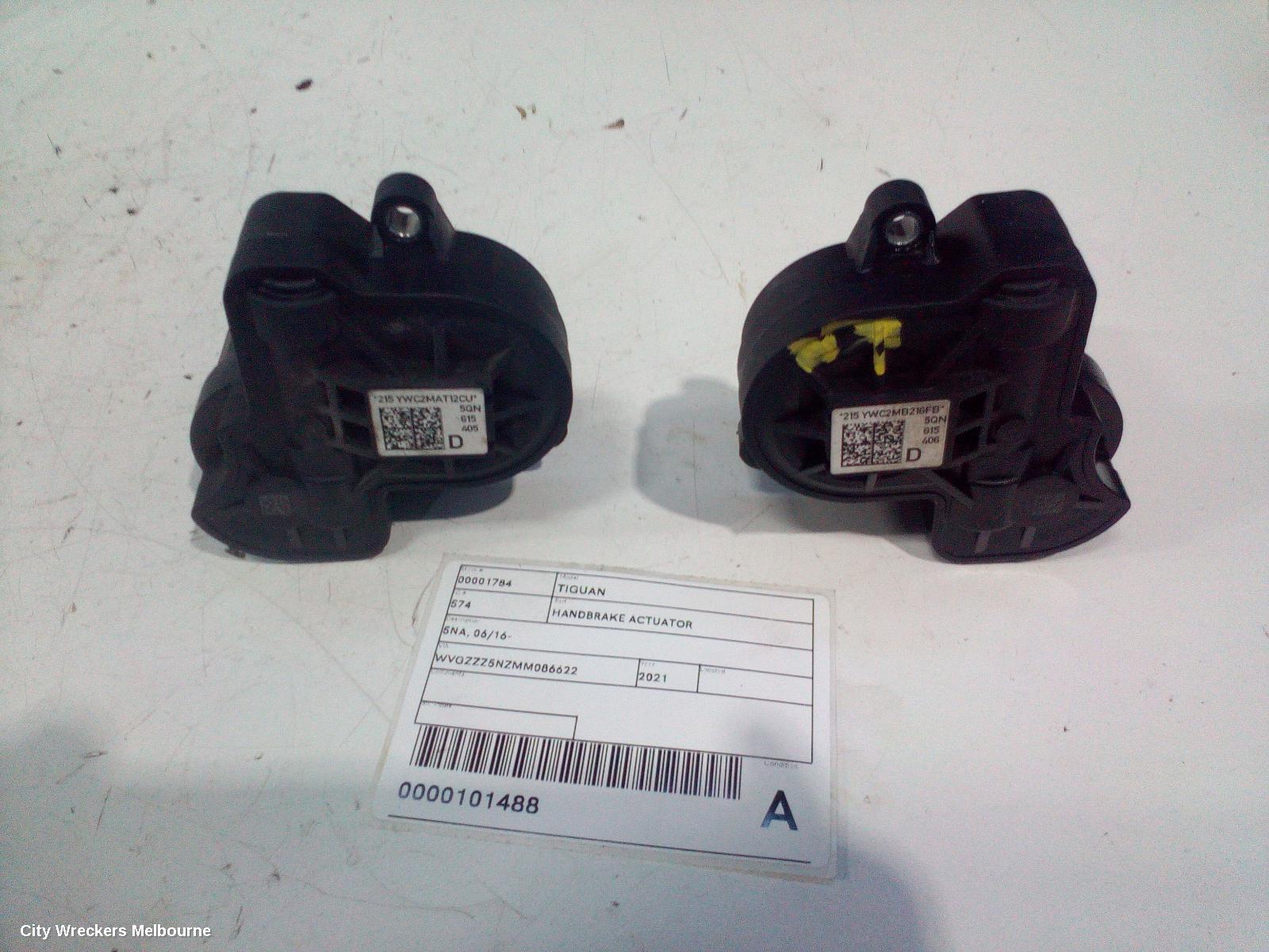 VOLKSWAGEN TIGUAN HANDBRAKE ACTUATOR, 5NA, 06/2016 - 02/2024