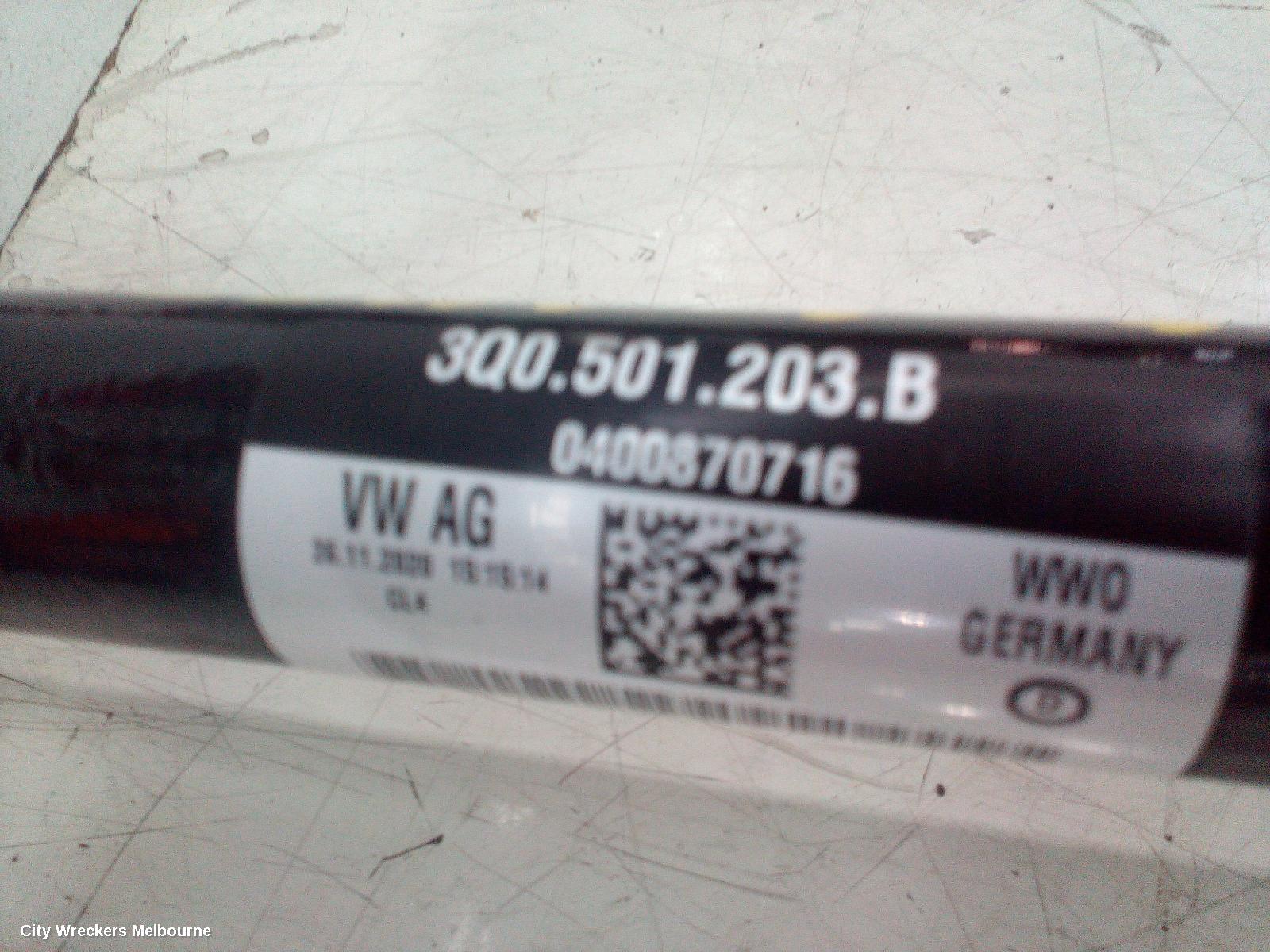 VOLKSWAGEN TIGUAN LEFT DRIVESHAFT, REAR, 5NA, ALLSPACE, 07/2018 ONWARDS