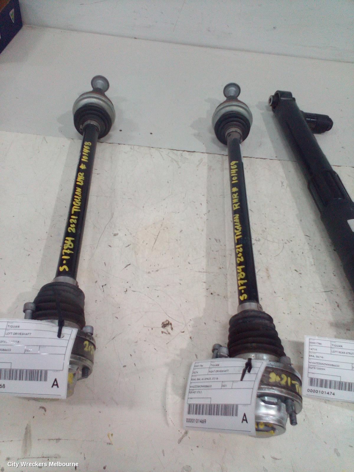 VOLKSWAGEN TIGUAN LEFT DRIVESHAFT, REAR, 5NA, ALLSPACE, 07/2018 ONWARDS