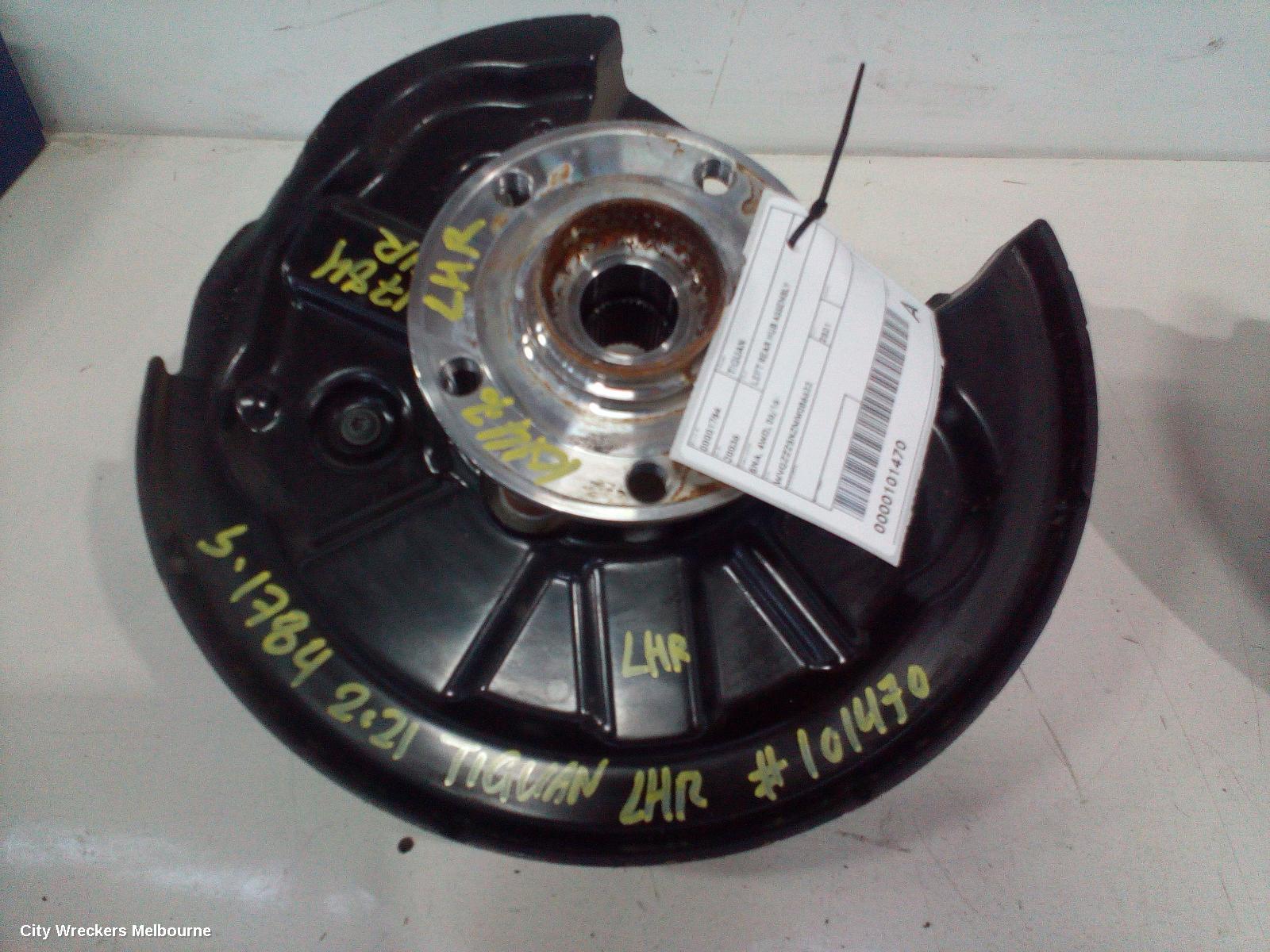 VOLKSWAGEN TIGUAN LEFT REAR HUB ASSEMBLY, 5NA, 4WD, 06/2016 ONWARDS