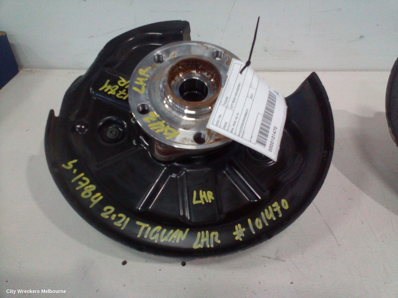VOLKSWAGEN TIGUAN LEFT REAR HUB ASSEMBLY, 5NA, 4WD, 06/2016 ONWARDS