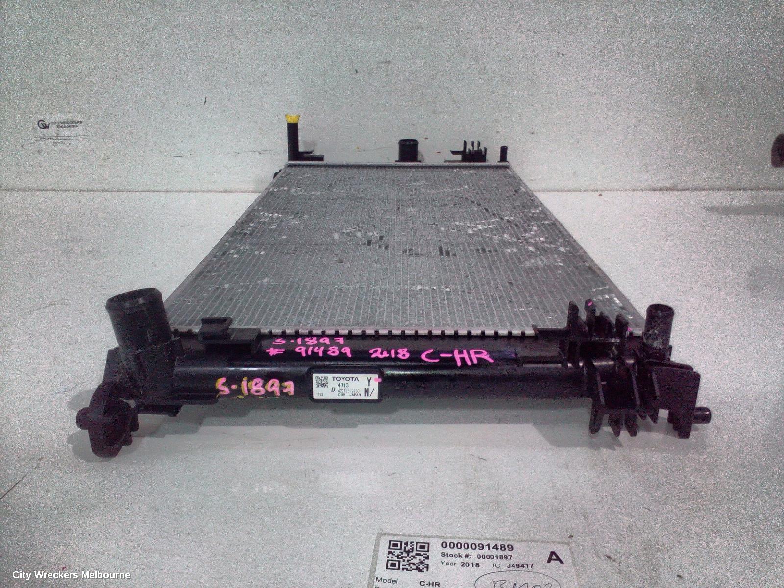 TOYOTA C-HR RADIATOR, AUTO/MANUAL, 1.2, PETROL, GEN 1, 12/2016 ONWARDS