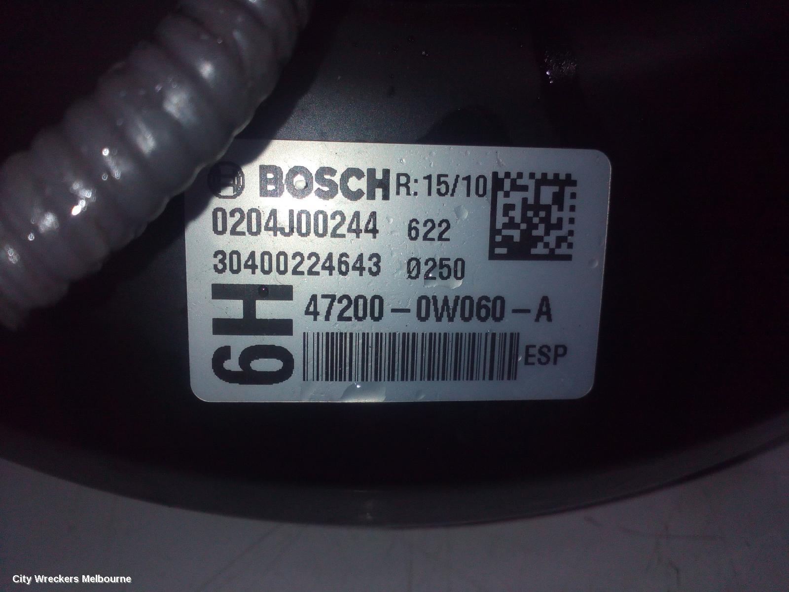 TOYOTA C-HR BRAKE BOOSTER, GEN 1, PETROL, 1.2, 12/2016 ONWARDS
