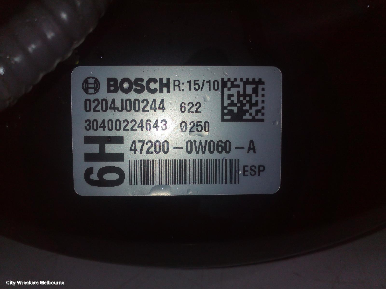 TOYOTA C-HR BRAKE BOOSTER, GEN 1, PETROL, 1.2, 12/2016 ONWARDS