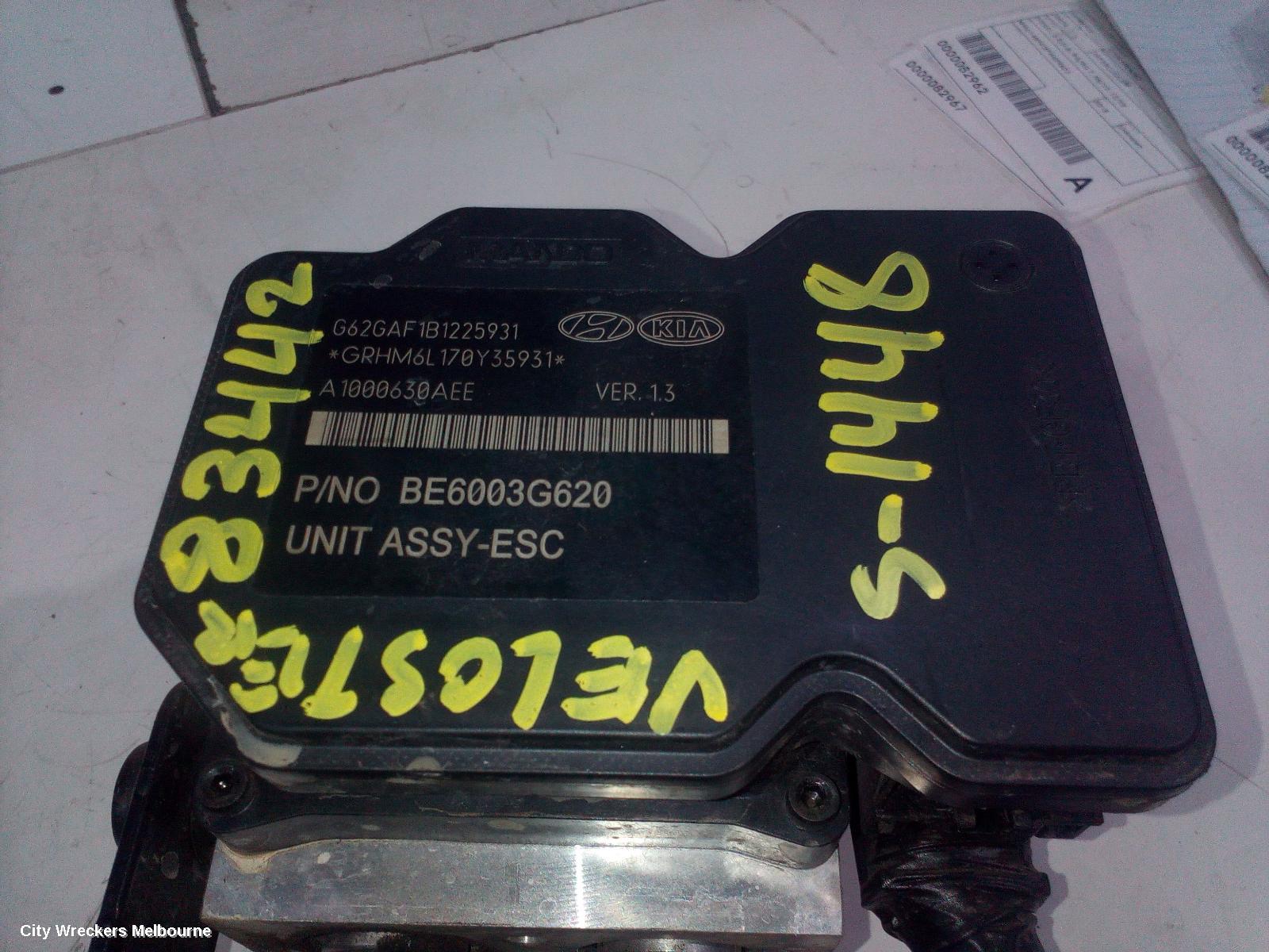 HYUNDAI VELOSTER ABS PUMP/MODULATOR, FS, TURBO, 05/2015 - 02/2018