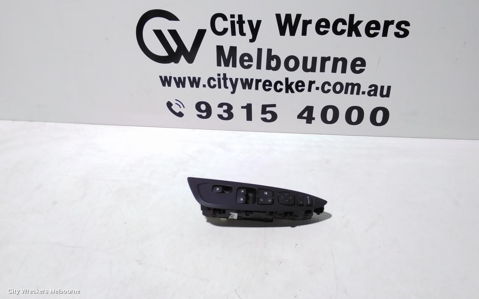 HYUNDAI VELOSTER PWR DR WIND SWITCH, RH FRONT (MASTER SWITCH), JS, 06/2019 - 07/2021