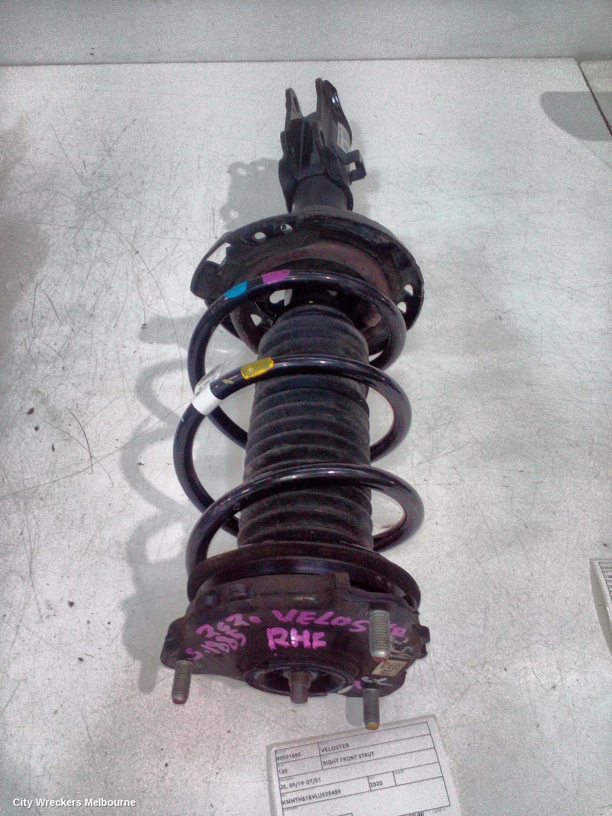 HYUNDAI VELOSTER RIGHT FRONT STRUT, JS, 09/2019 - 07/2021