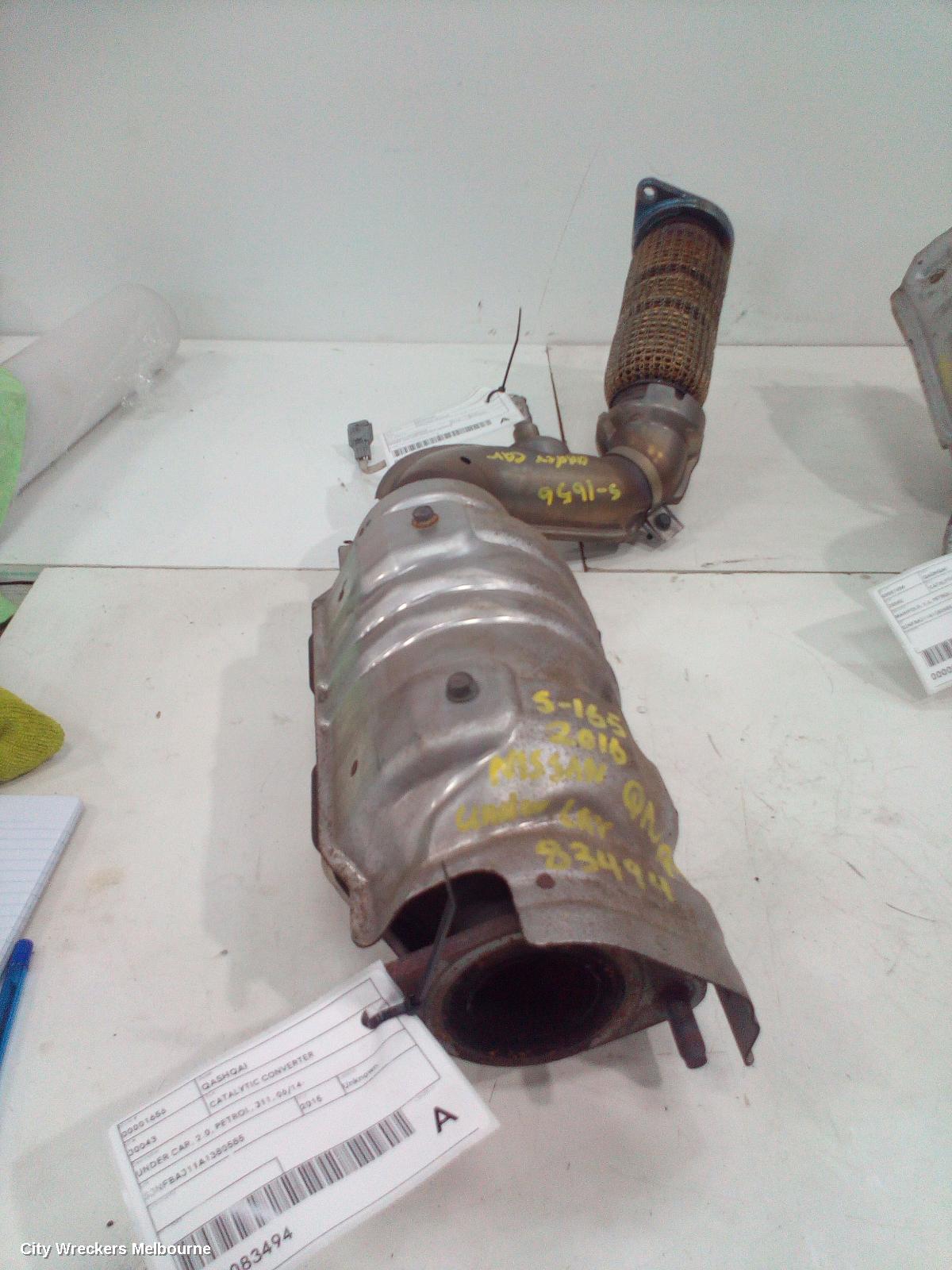 NISSAN QASHQAI CATALYTIC CONVERTER, UNDER CAR, 2.0, PETROL, J11, 06/2014 ONWARDS