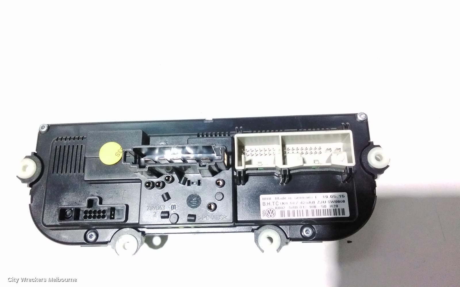 VOLKSWAGEN JETTA HEATER/AC CONTROLS, 1B, STANDARD TYPE, 02/2011 - 12/2017