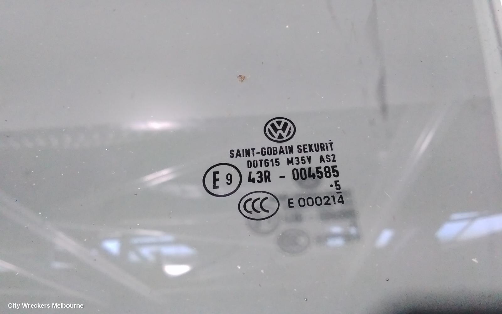 VOLKSWAGEN JETTA LEFT FRONT DOOR WINDOW, 1B, 02/2011 - 12/2017