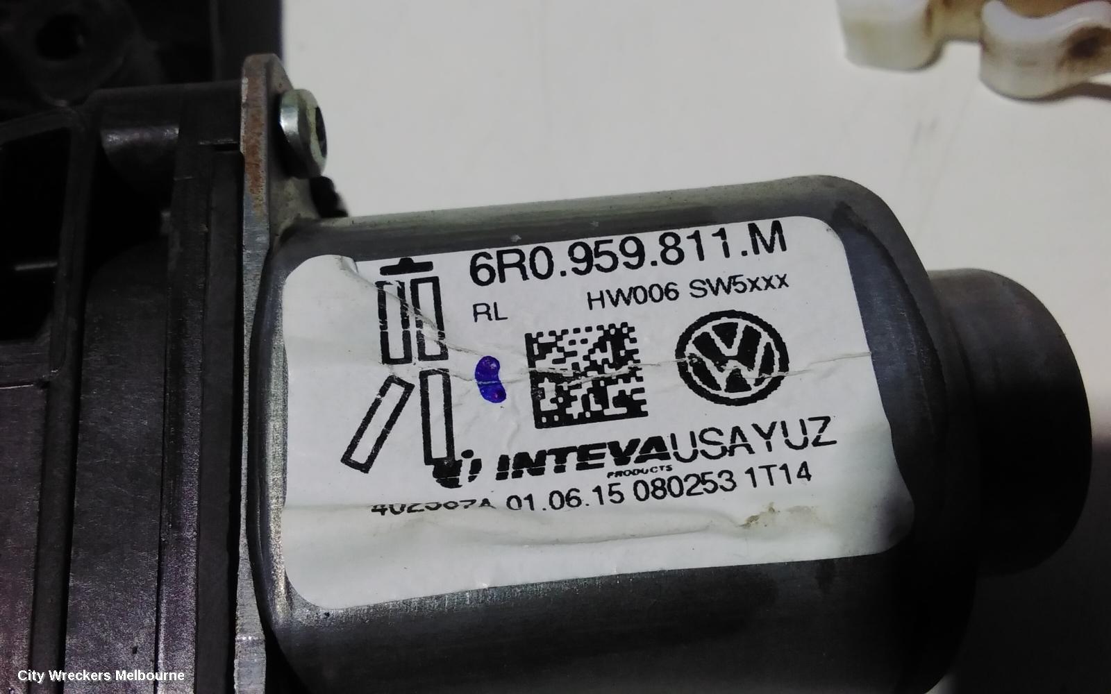 VOLKSWAGEN JETTA LEFT REAR WND REG/MOTOR, 1B, 02/2011 - 12/2017