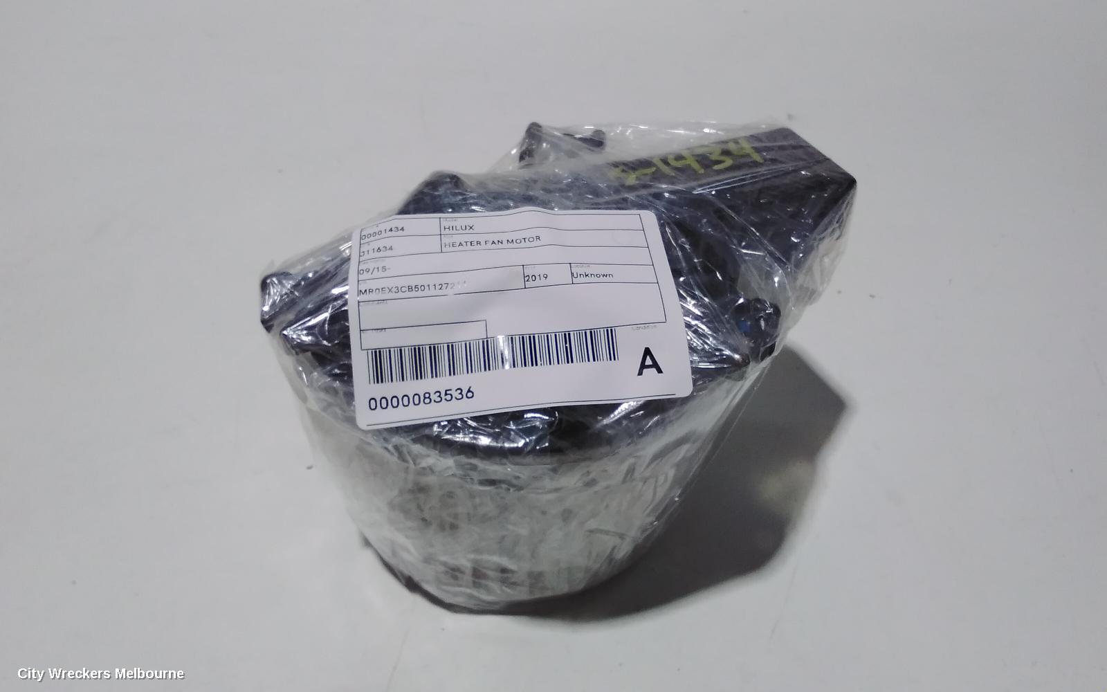 TOYOTA HILUX HEATER FAN MOTOR, 09/2015 ONWARDS