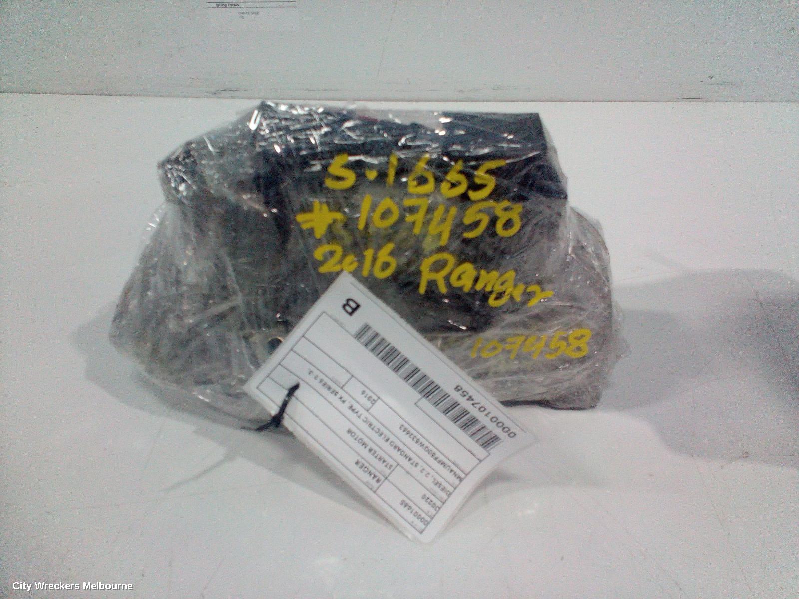 FORD RANGER STARTER, DIESEL, 2.2, STANDARD ELECTRIC TYPE, PX SERIES 2-3, 06/2015 ONWARDS