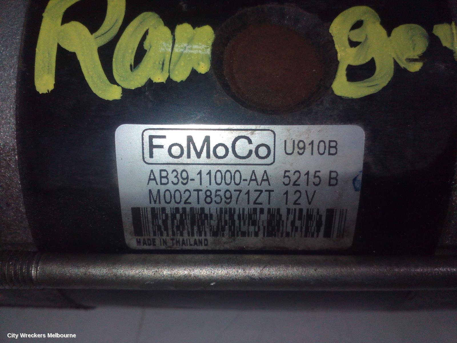 FORD RANGER STARTER, DIESEL, 2.2, STANDARD ELECTRIC TYPE, PX SERIES 2-3, 06/2015 ONWARDS