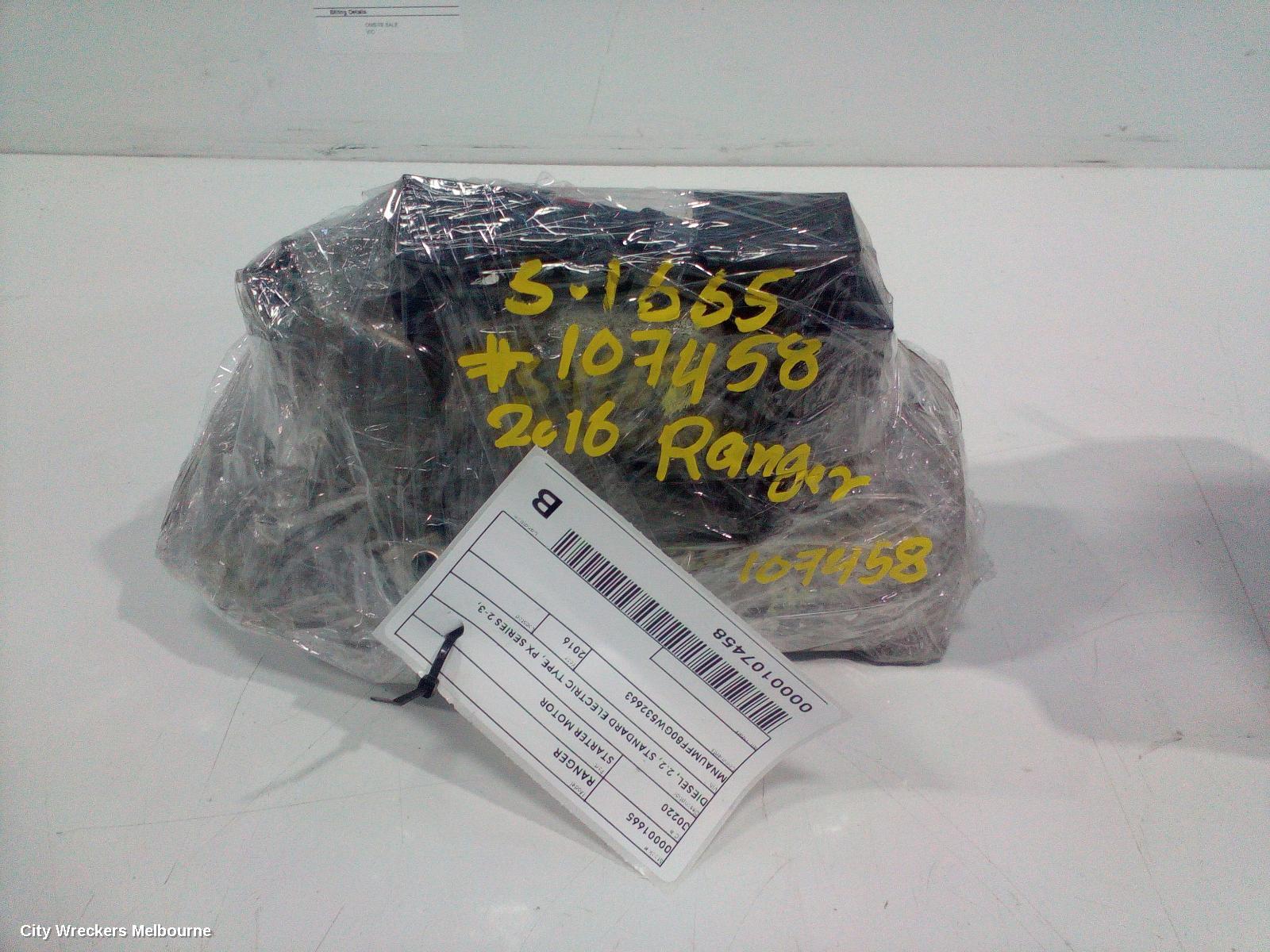 FORD RANGER STARTER, DIESEL, 2.2, STANDARD ELECTRIC TYPE, PX SERIES 2-3, 06/2015 ONWARDS