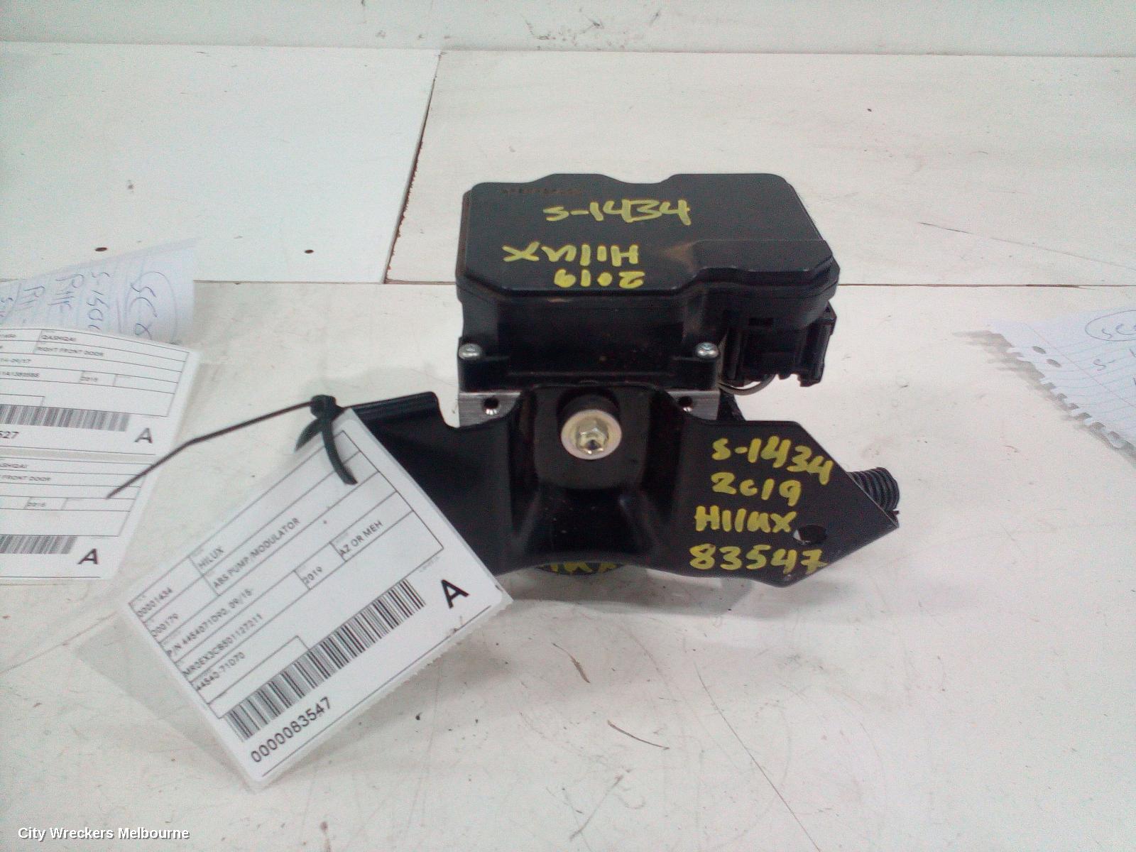 TOYOTA HILUX ABS PUMP/MODULATOR, P/N 4454071D90, 09/2015 ONWARDS
