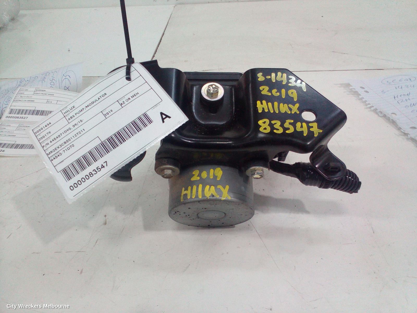 TOYOTA HILUX ABS PUMP/MODULATOR, P/N 4454071D90, 09/2015 ONWARDS