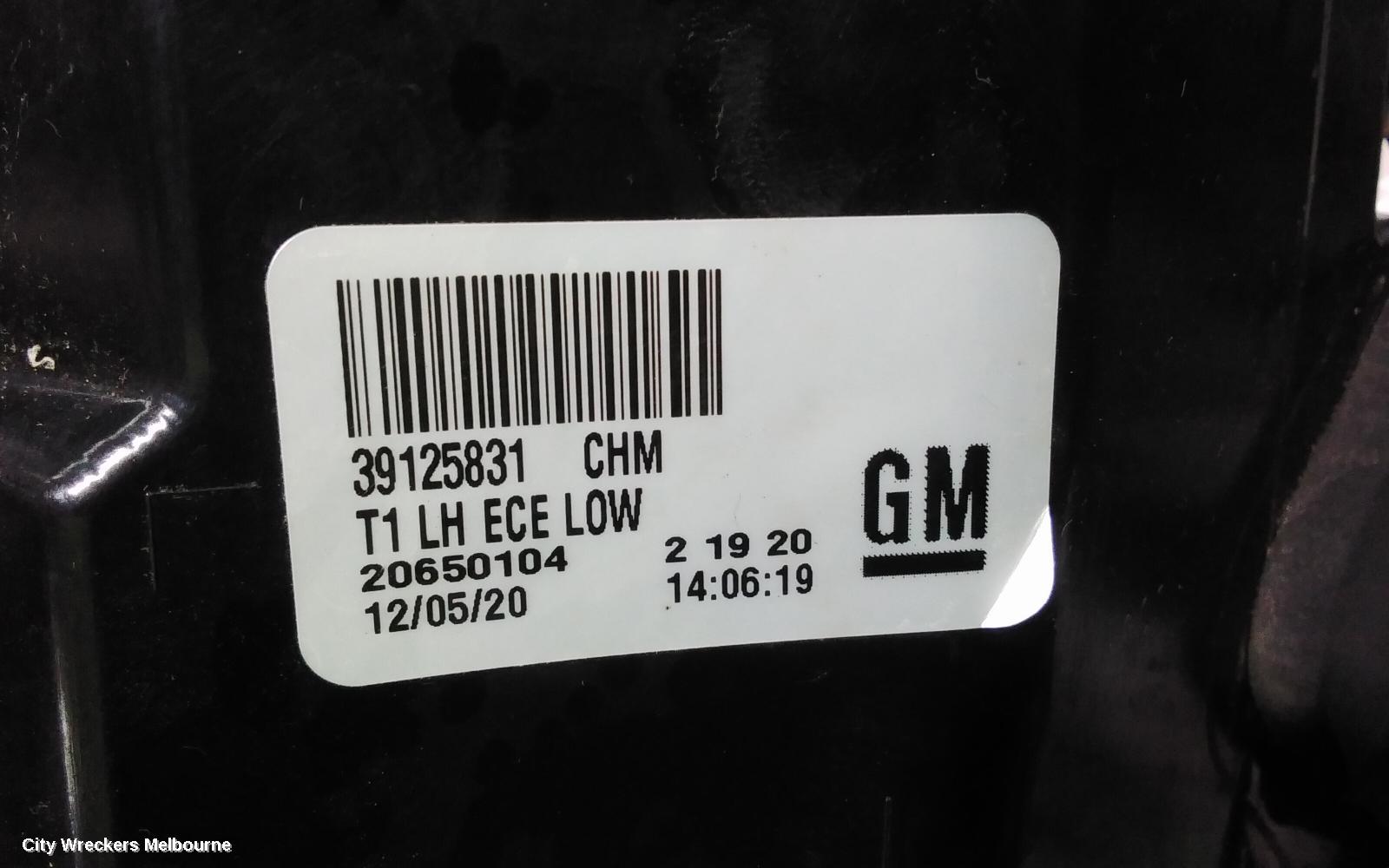 HOLDEN COMMODORE LEFT TAILLIGHT, ZB, HATCH, NON LED TYPE, 10/2017 - 12/2020
