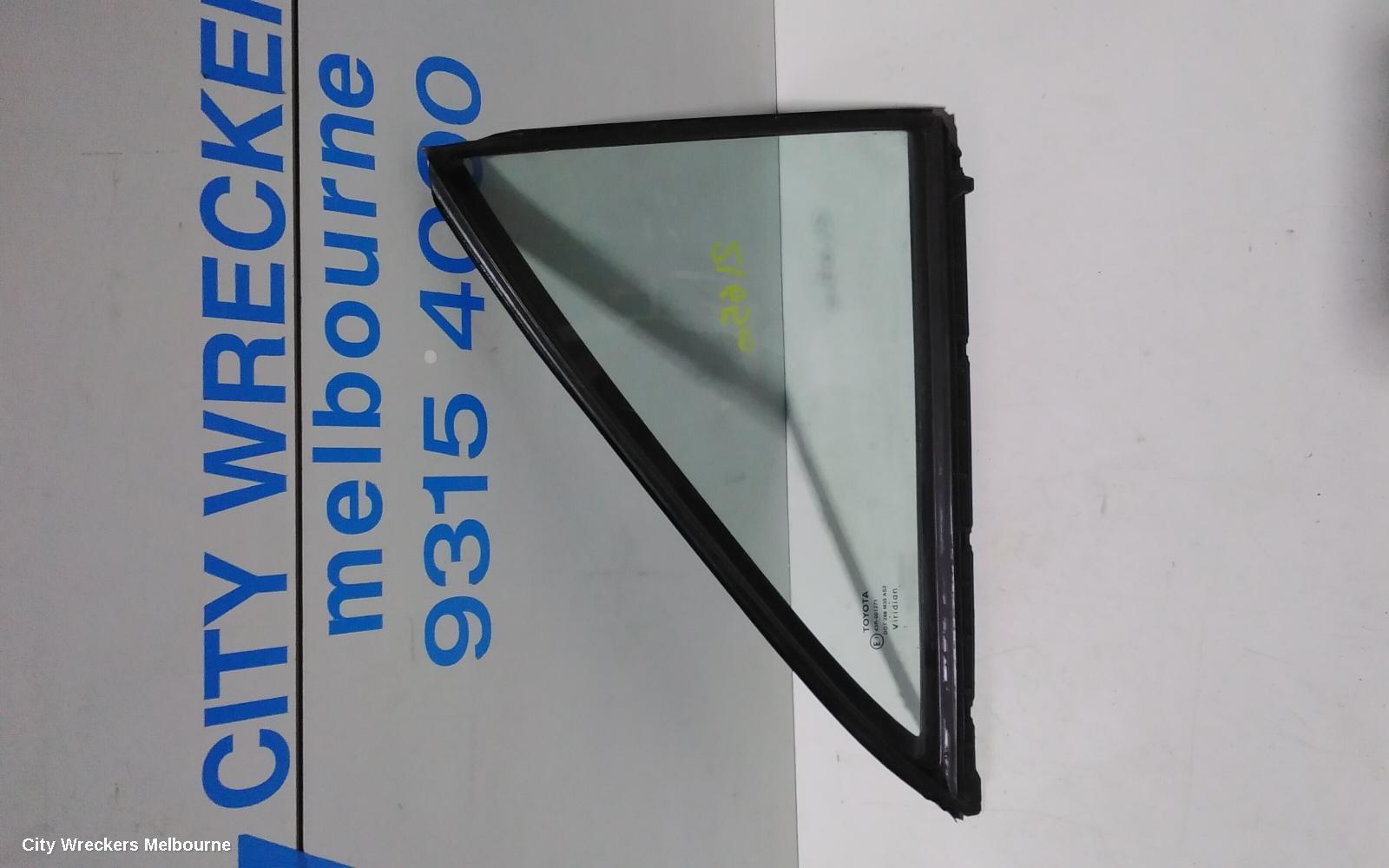 TOYOTA AURION RIGHT REAR 1/4 DOOR GLASS, GSV40R, 10/2006 - 03/2012